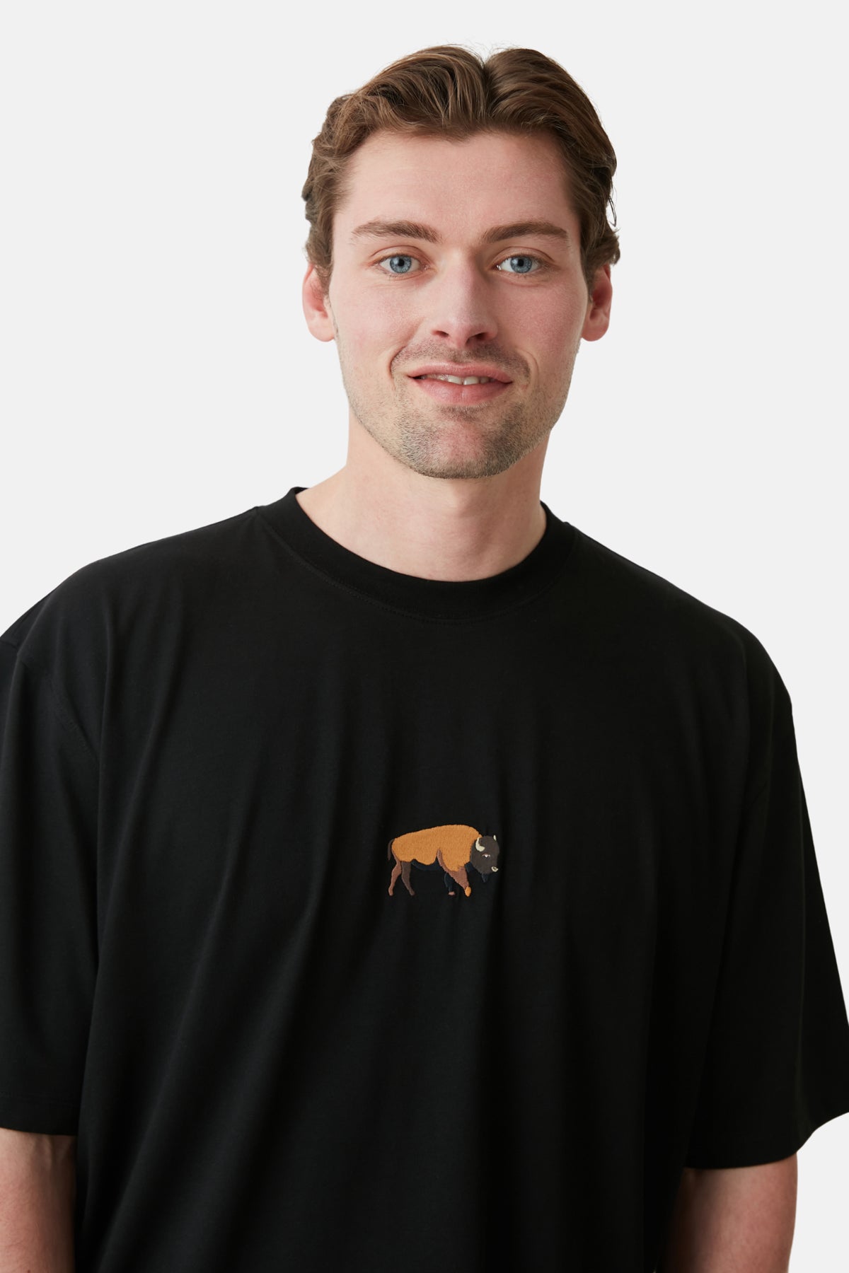Bizon Oversize Lightweight T-Shirt - Siyah