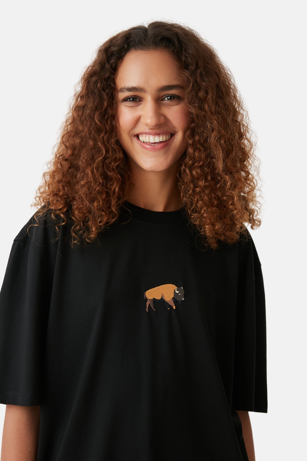 Bizon Oversize Lightweight T-Shirt - Siyah