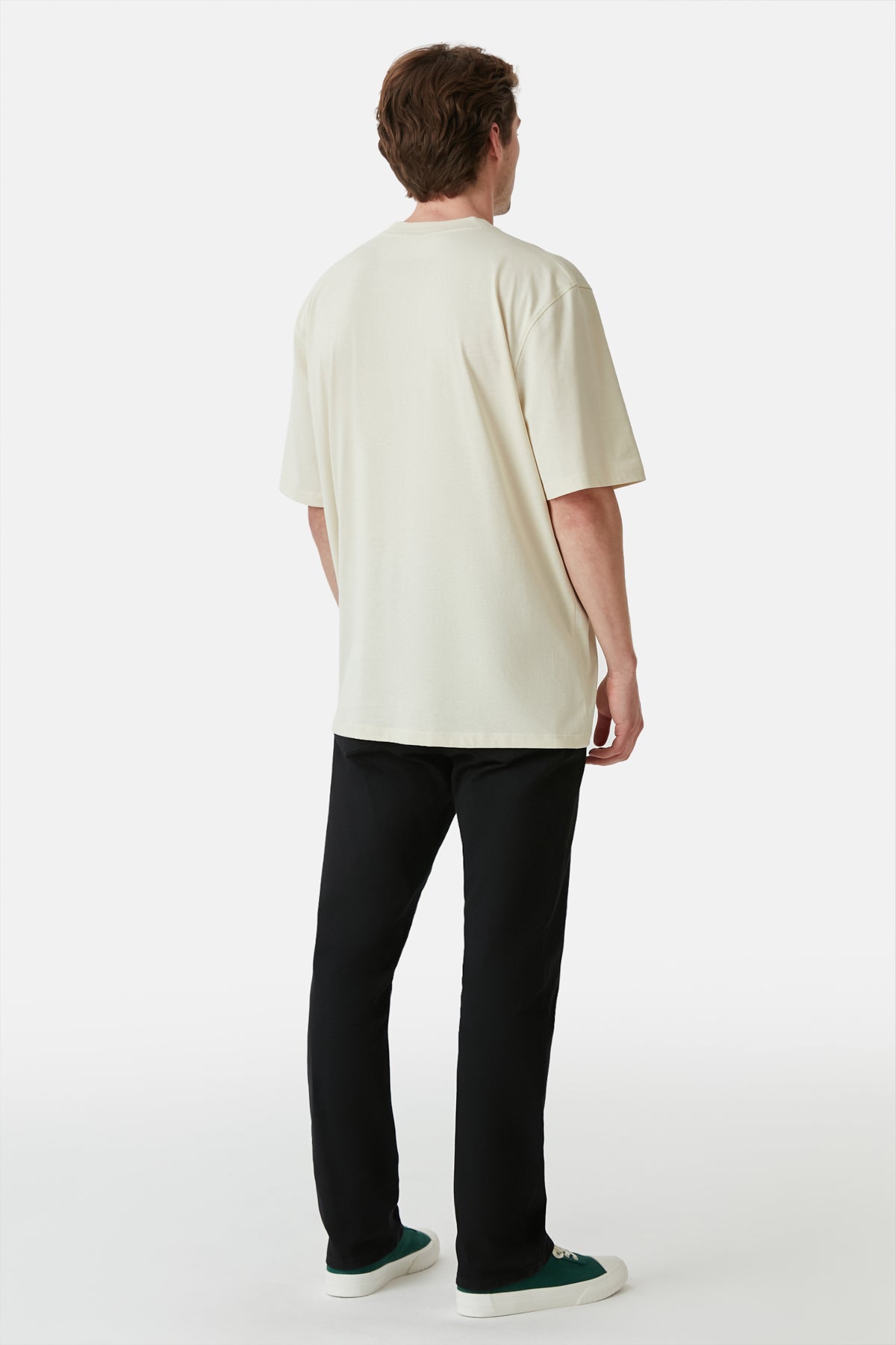 Denizatı Oversize Lightweight T-Shirt - Parşömen Bej