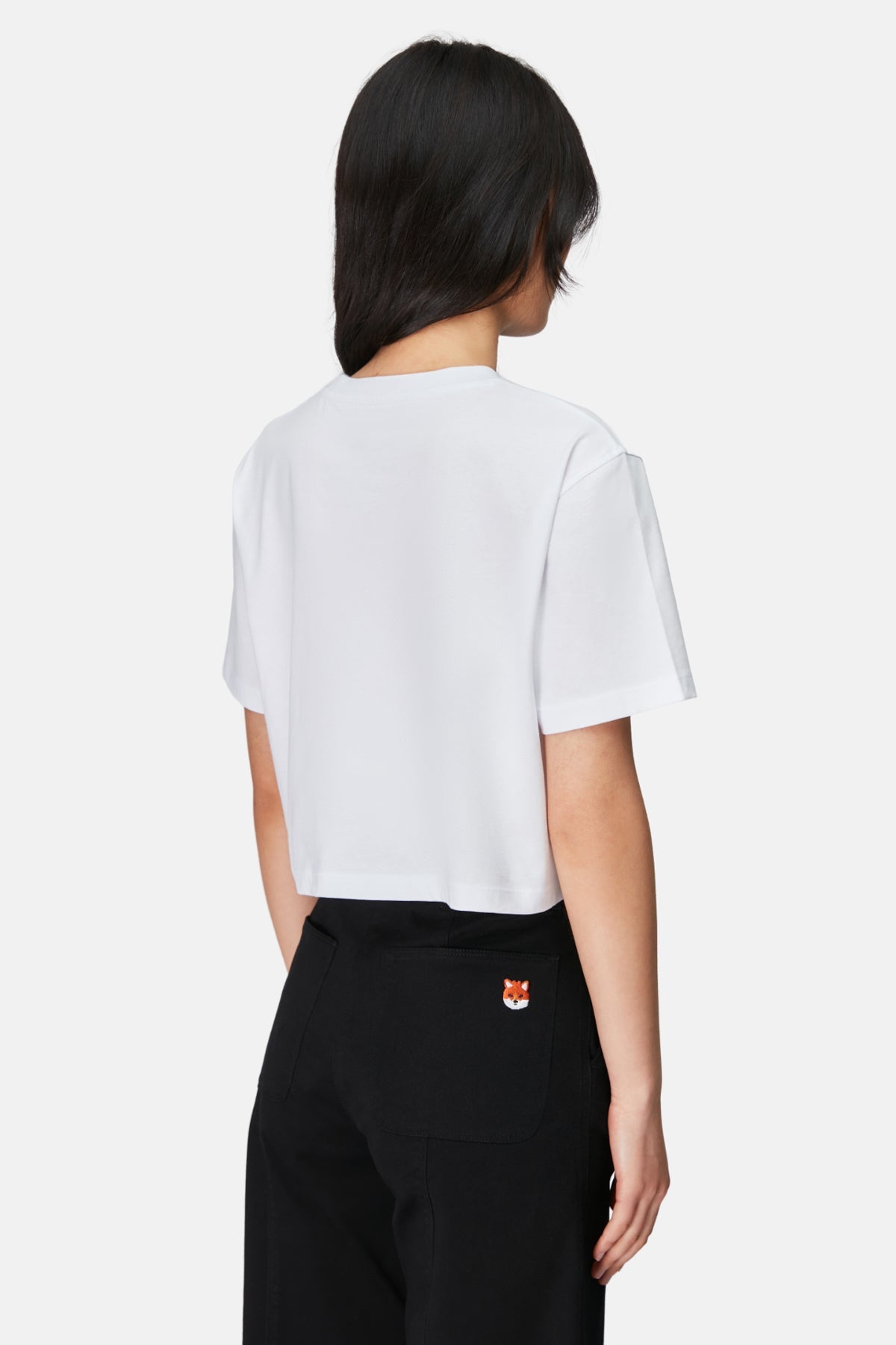 Giant Panda Lightweight Crop T-Shirt - Beyaz