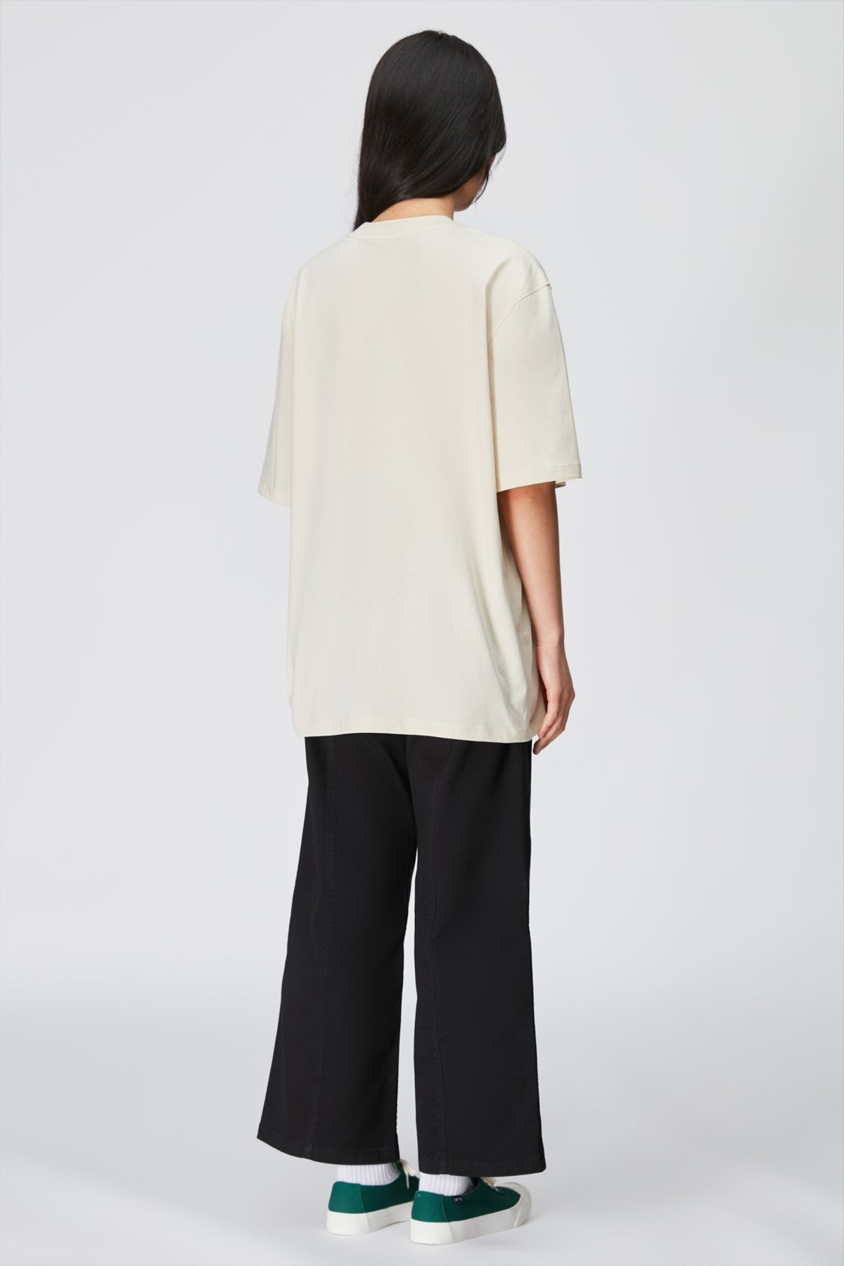 Denizatı Oversize Lightweight T-Shirt - Parşömen Bej