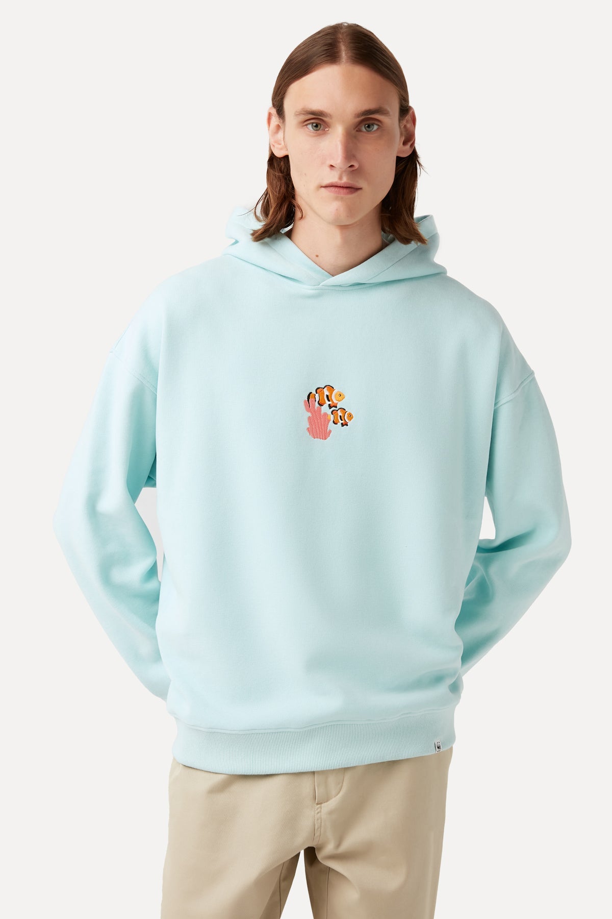 Palyaço Balığı SuperSoft Hoodie - Mint Mavi