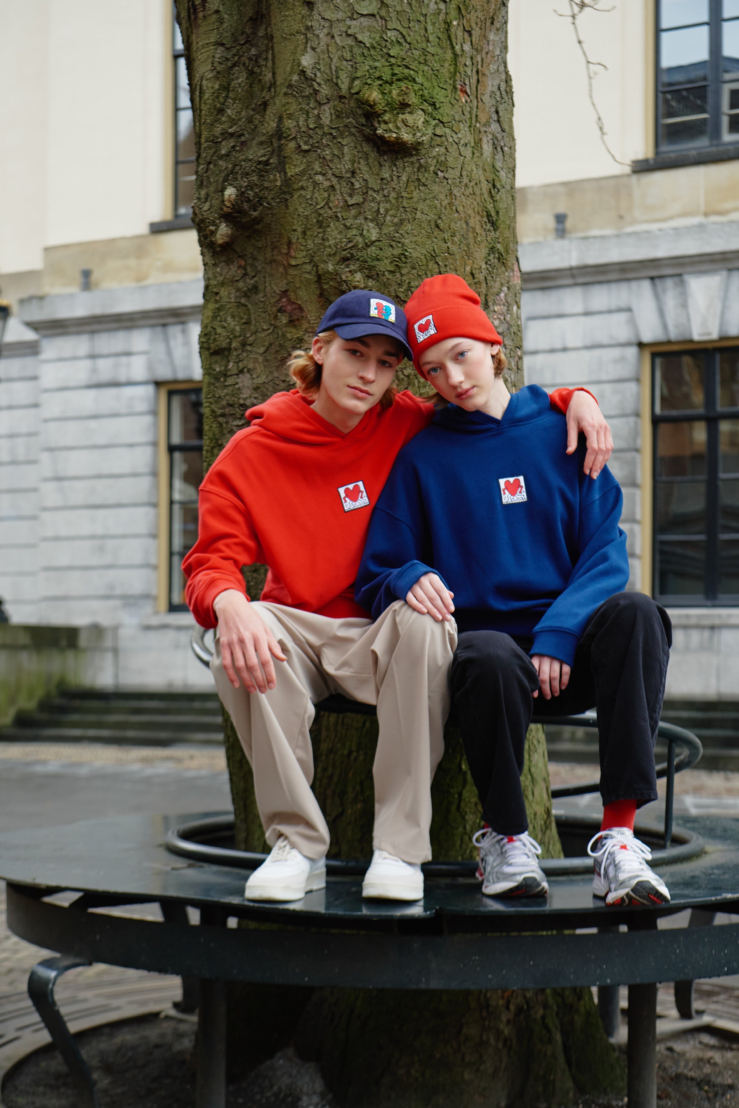 Keith Haring Love SuperSoft Hoodie - Kırmızı
