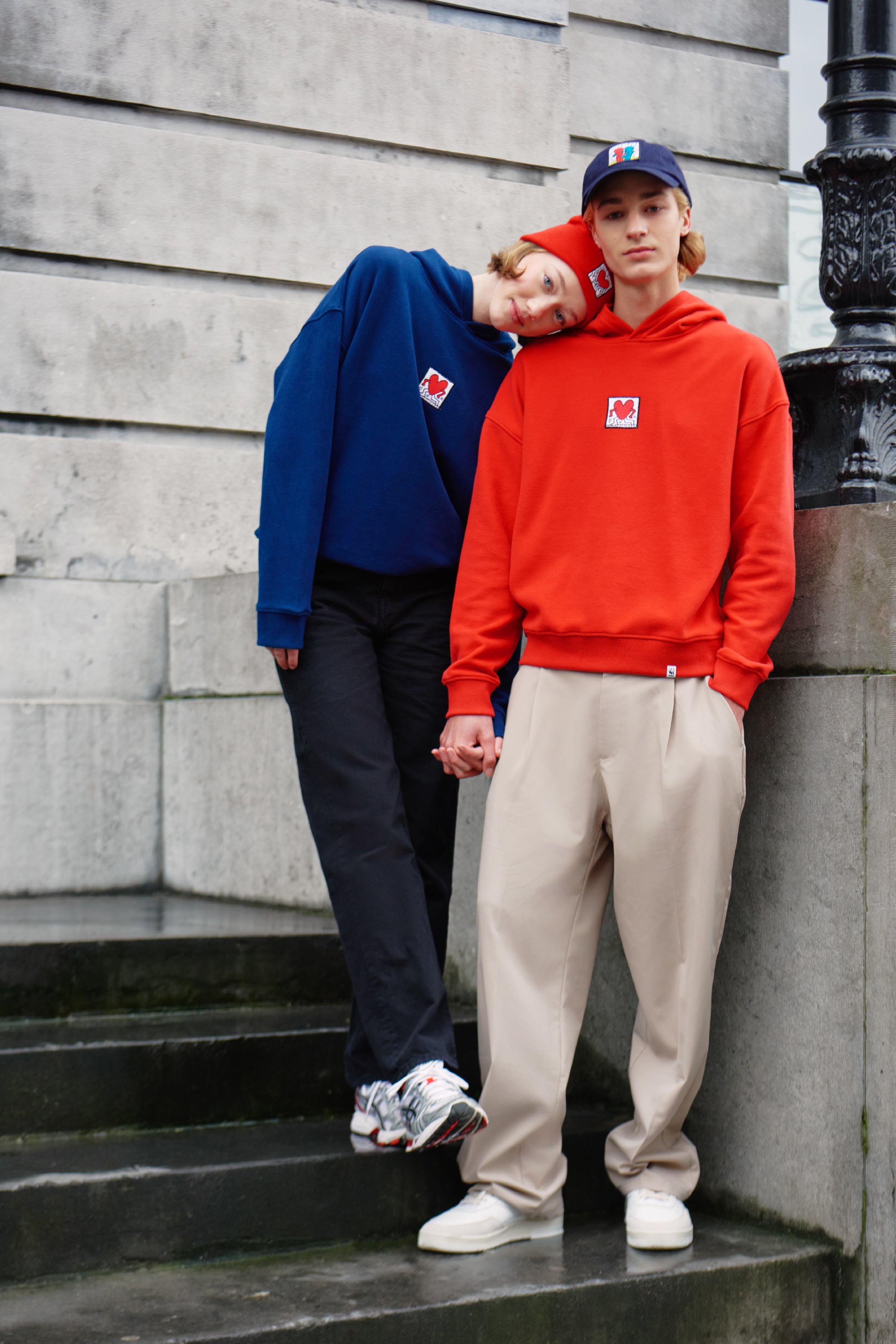Keith Haring Love SuperSoft Hoodie - Kırmızı