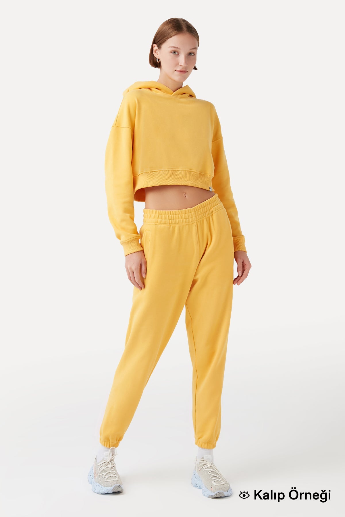 Chi & Chi SuperSoft Crop Hoodie - Ekru