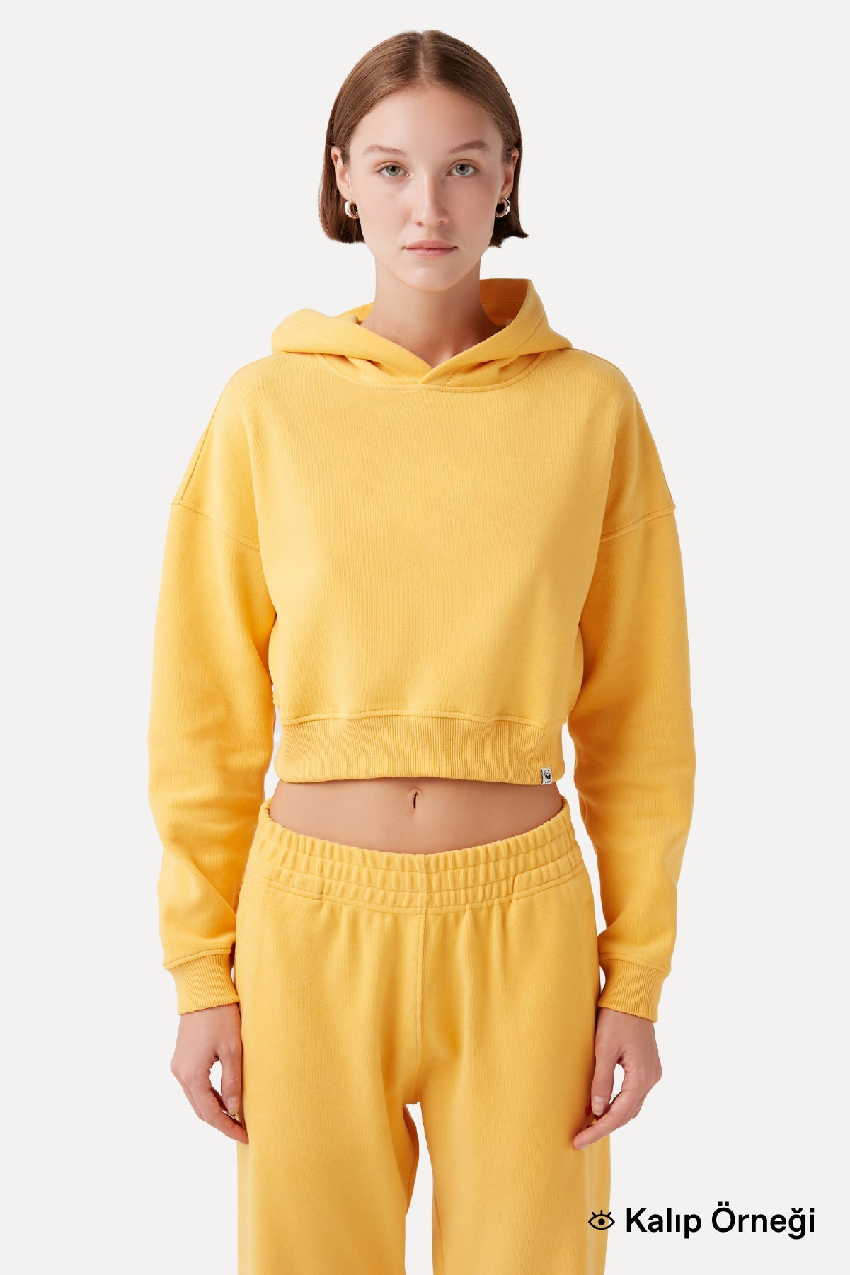 Chi & Chi SuperSoft Crop Hoodie - Ekru