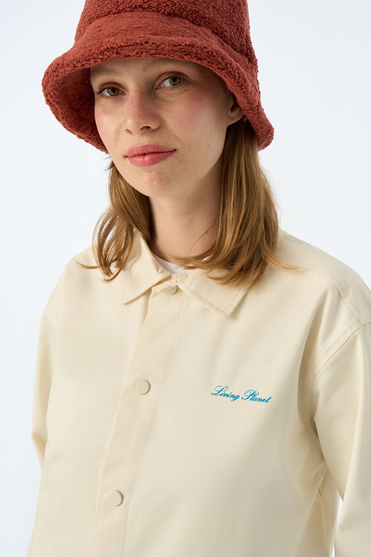 Living Planet İnce Ceket - Ekru