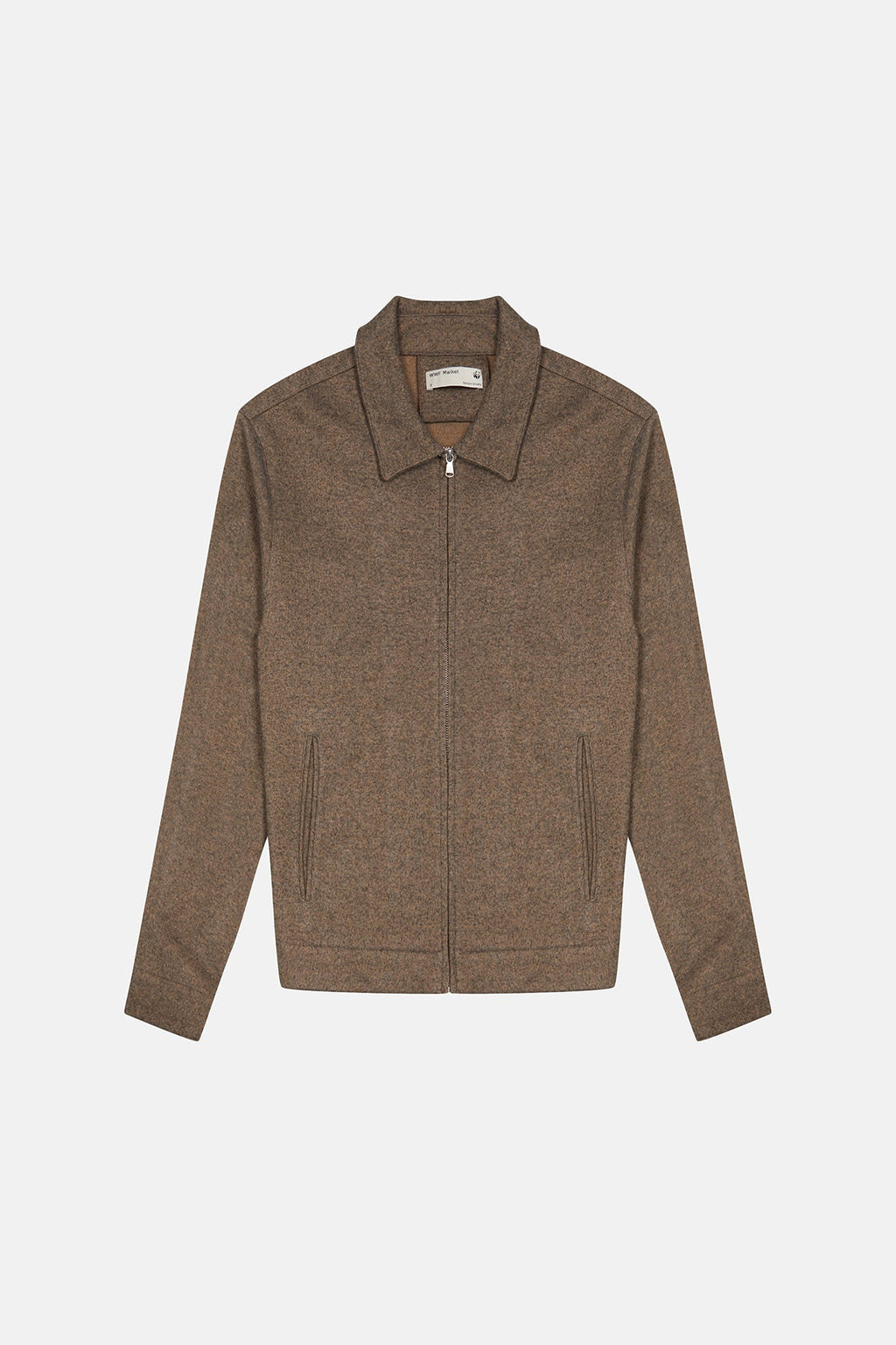 SuperSoft Fermuarlı Ceket - Kahve