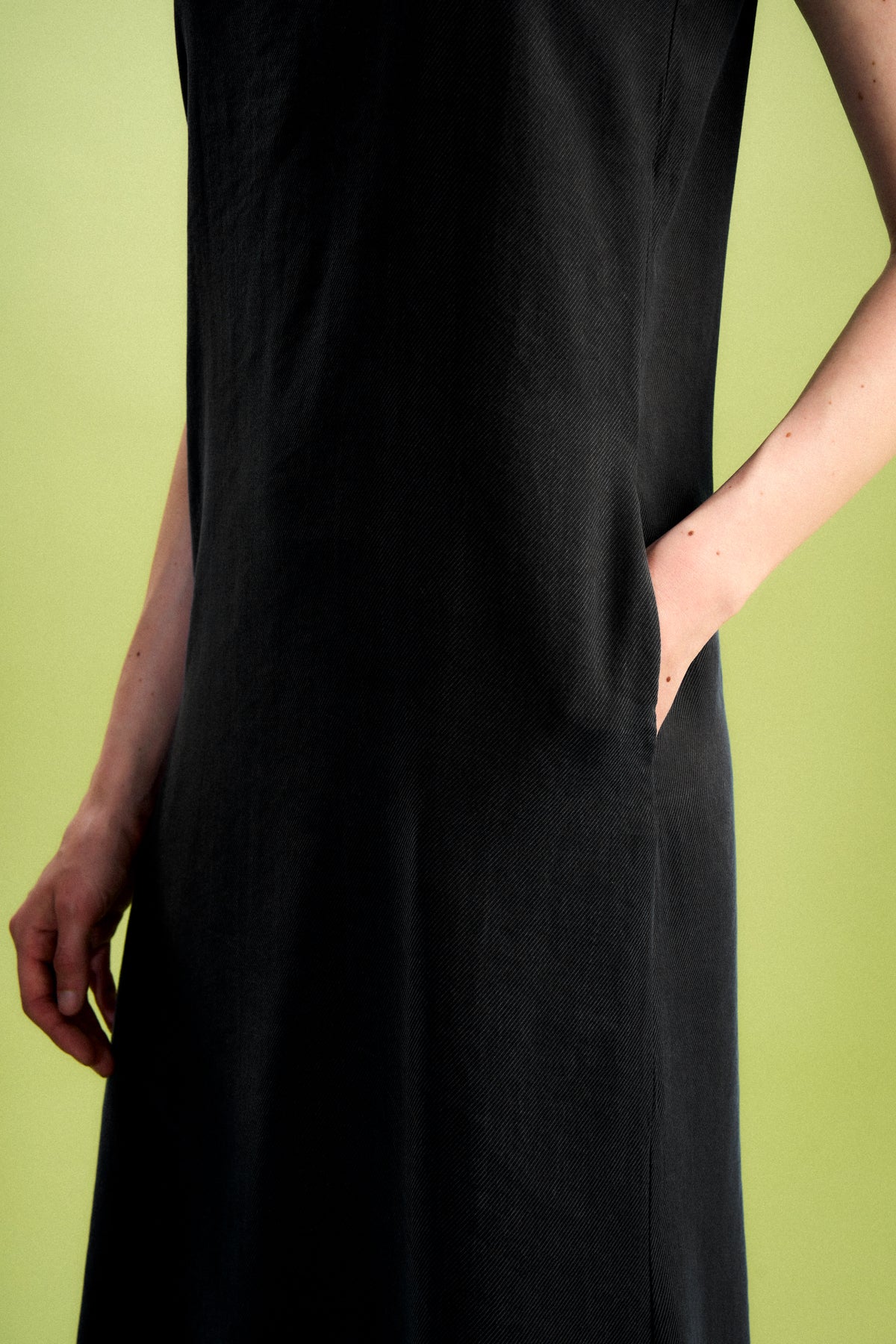 Basic TENCEL™ Uzun Elbise - Siyah