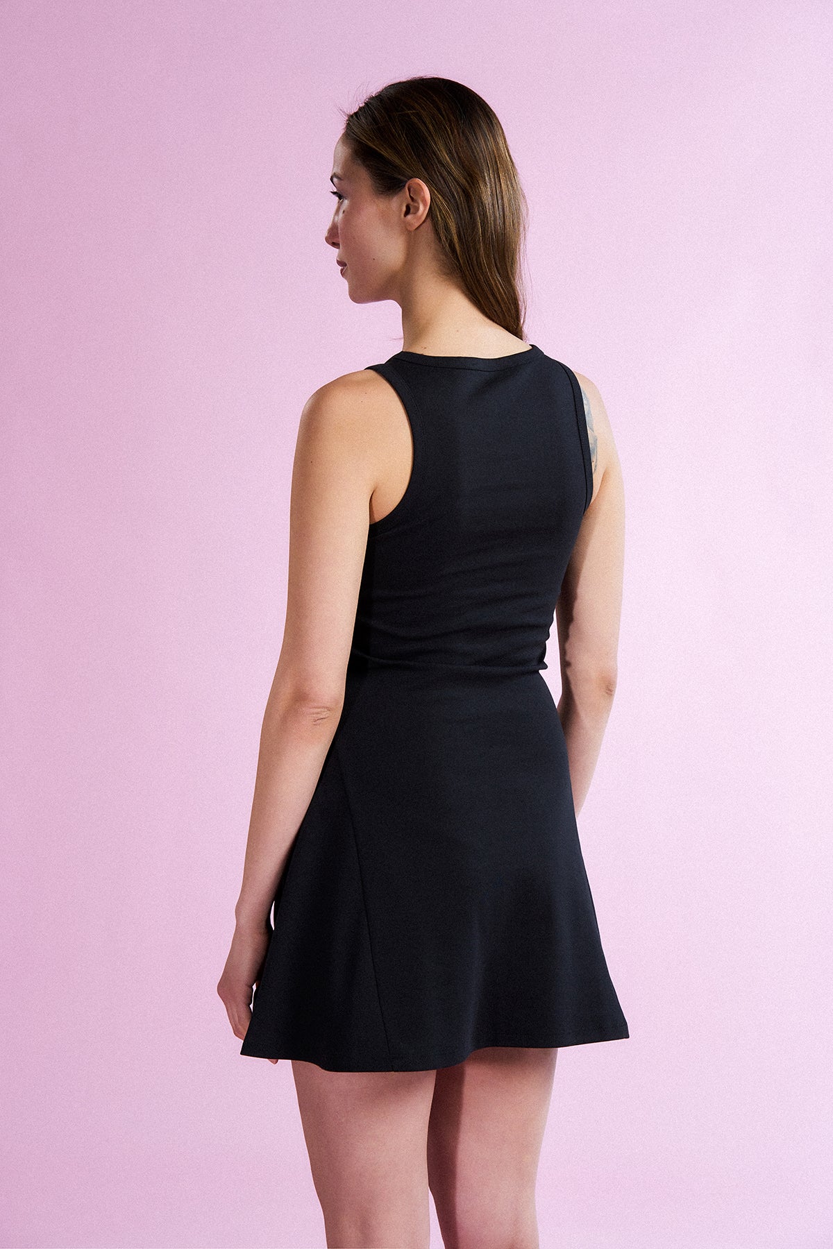 Panda Premium Kısa Elbise - Siyah