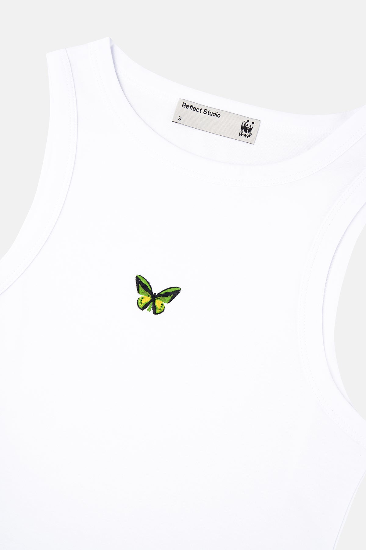 Goliath Kuş Kanatlı Kelebek Premium Kısa Elbise - Beyaz