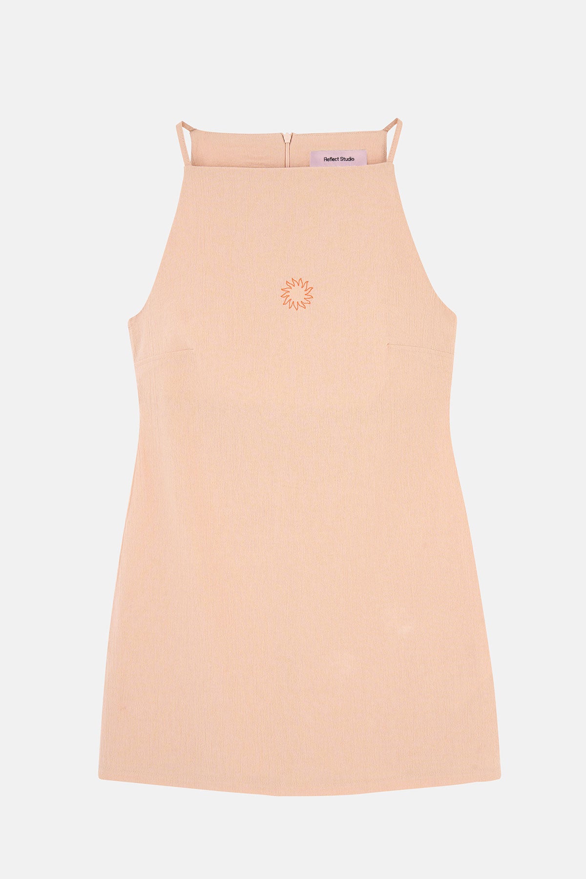 Güneş ve Dalga Müslin Kısa Elbise - Bej