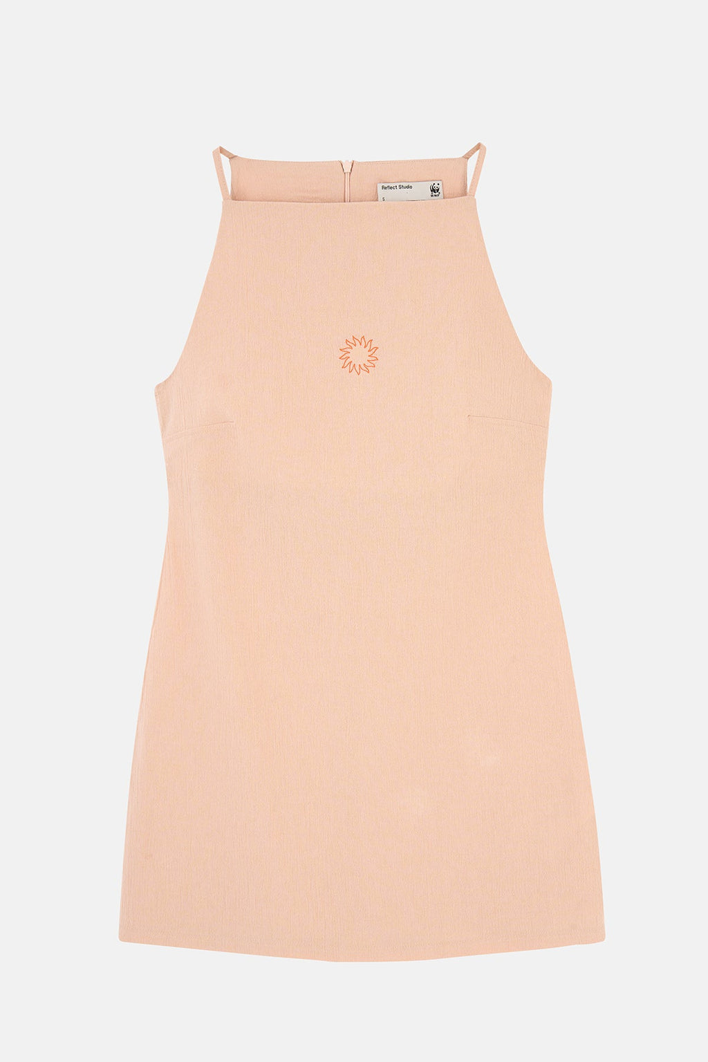 Güneş ve Dalga Müslin Kısa Elbise - Bej