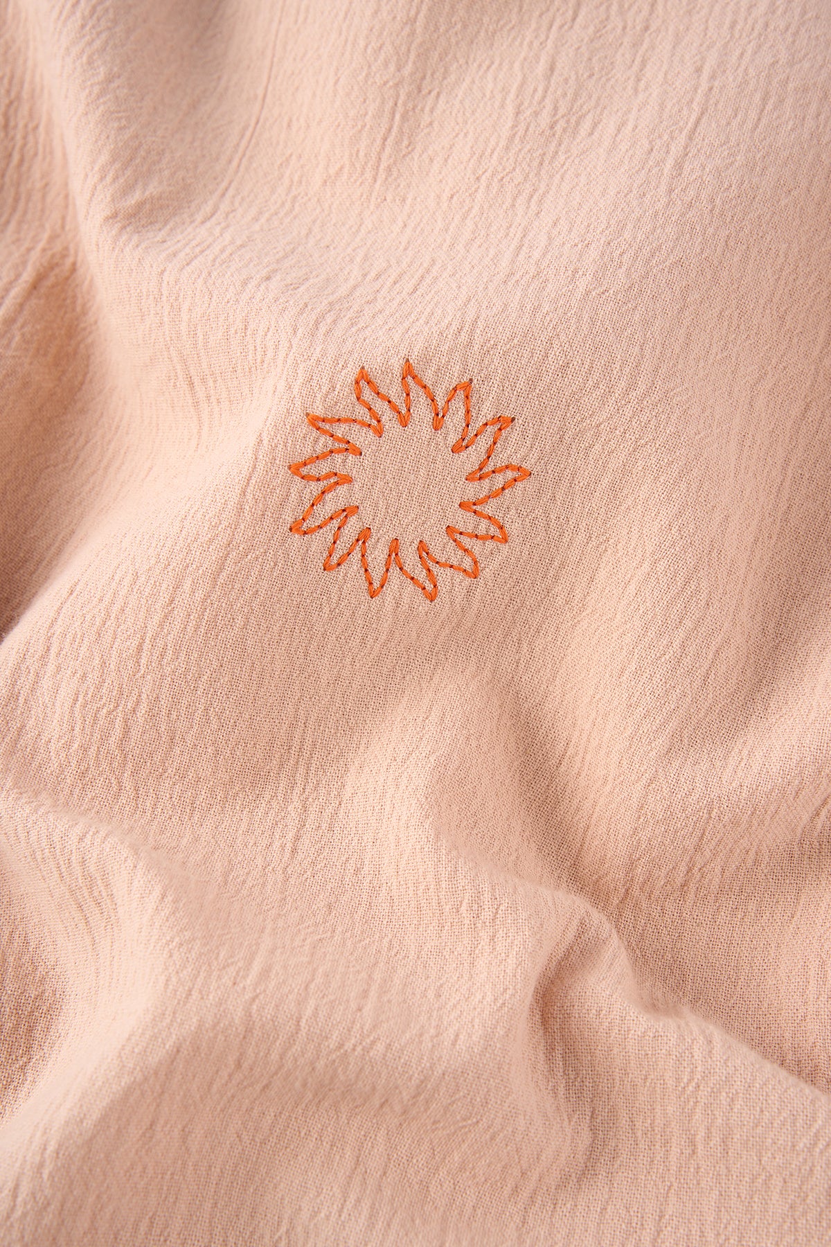 Güneş ve Dalga Müslin Kısa Elbise - Bej