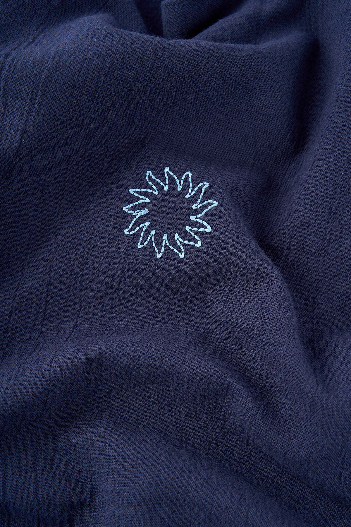 Güneş ve Dalga Müslin Kısa Elbise - Lacivert