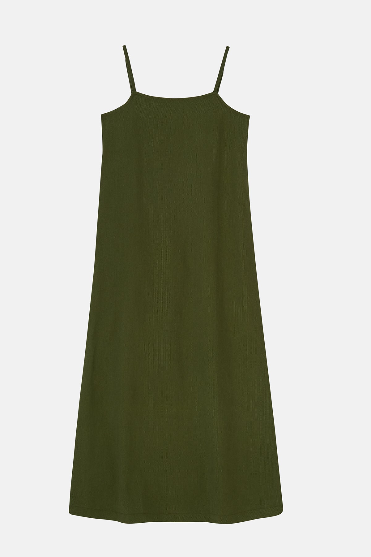 Basic TENCEL™ Uzun Elbise - Haki