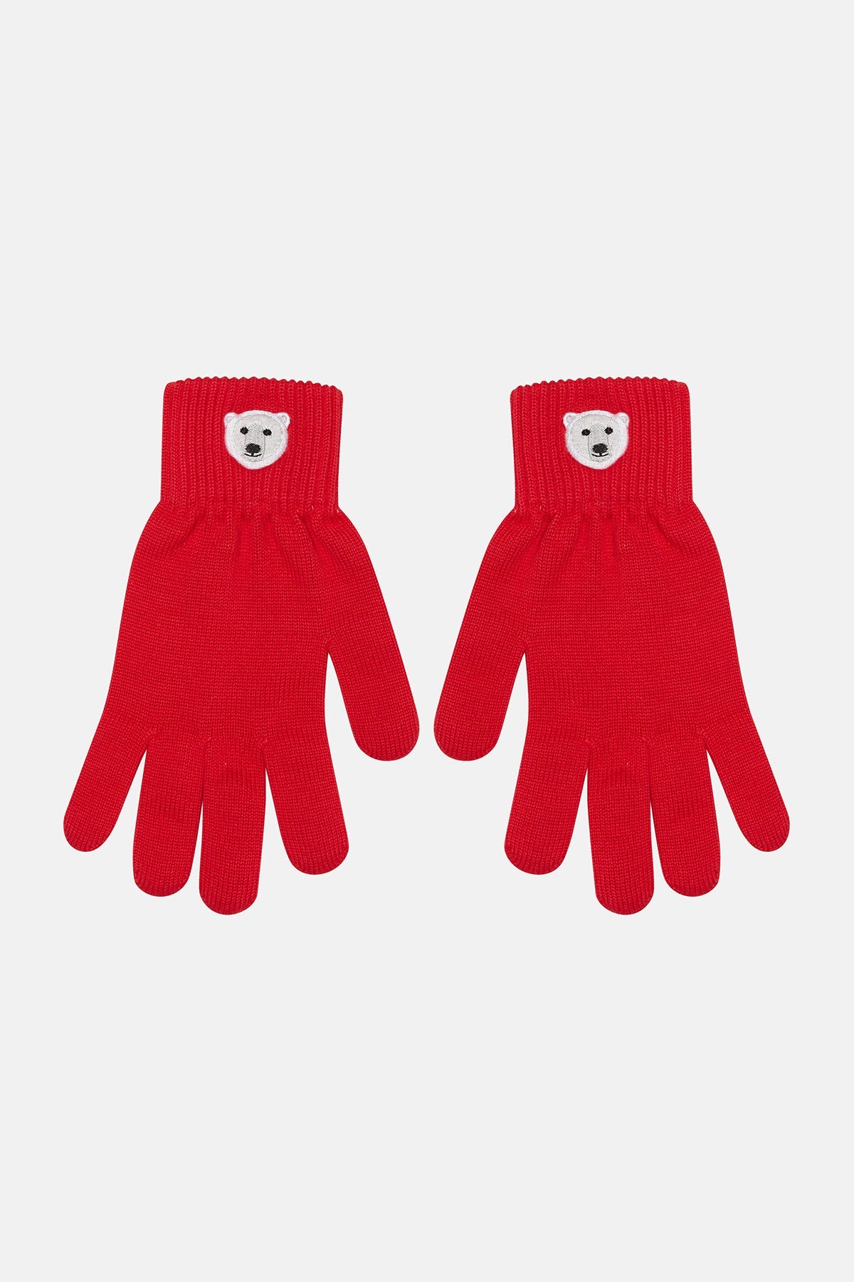 Kutup Ayısı Eldiven - Kırmızı