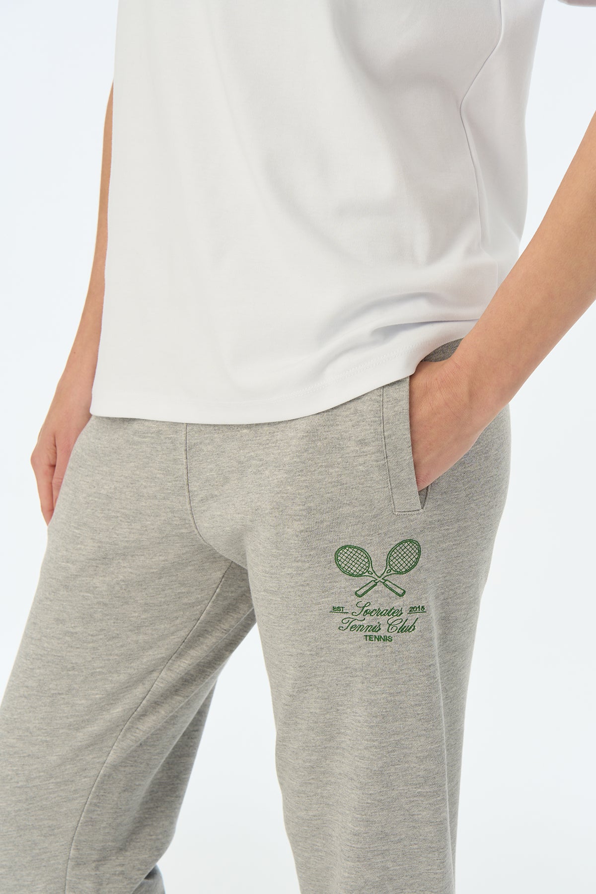Tennis Club SuperSoft Kadın Eşofman Altı - Gri Melanje