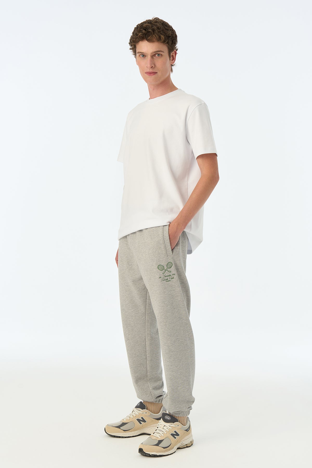 Tennis Club Erkek Eşofman Altı - Gri Melanje