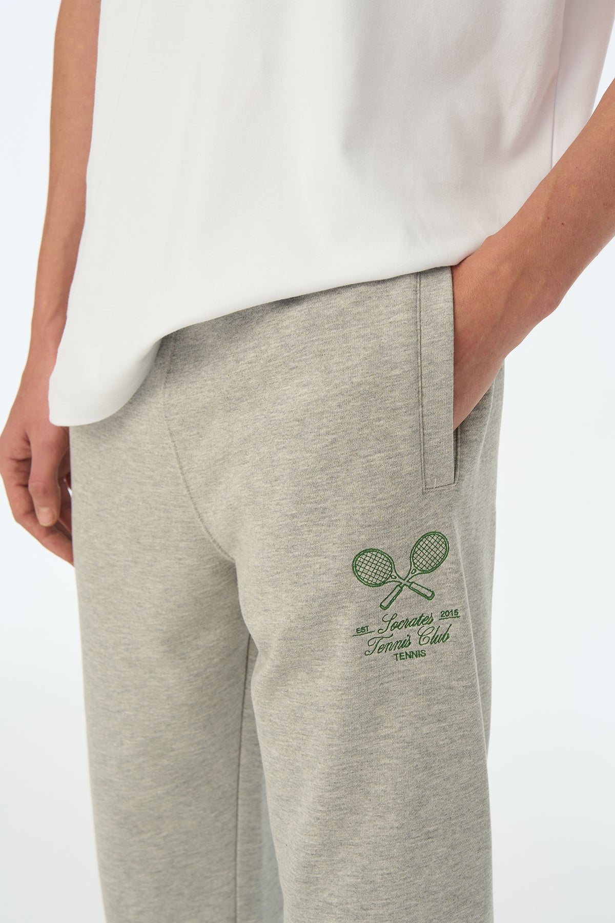Tennis Club Erkek Eşofman Altı - Gri Melanje