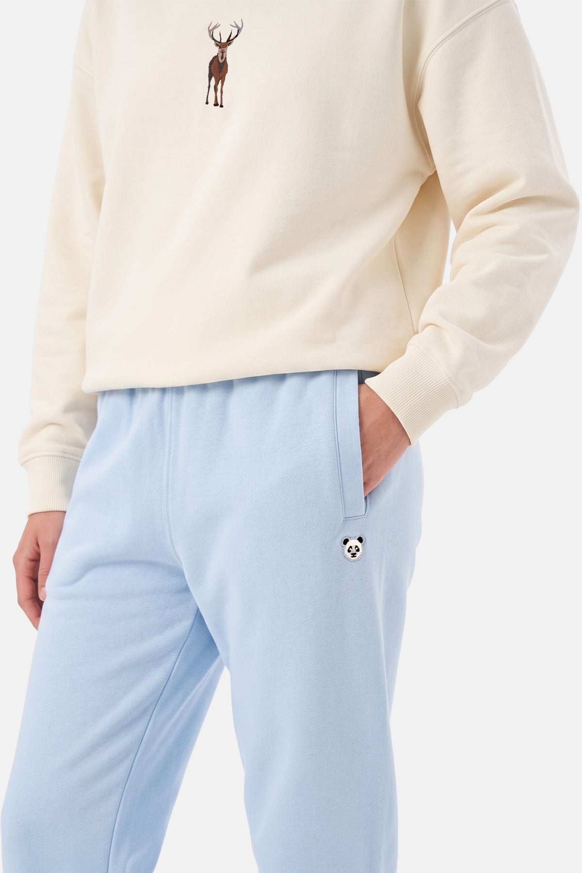 Panda Soft Fleece Kadın Eşofman Altı - Bebek Mavisi