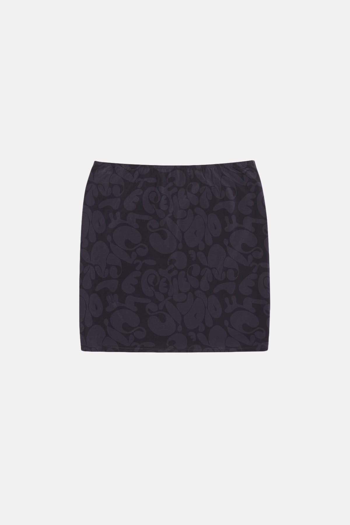 Monogram Mini Skirt - Black