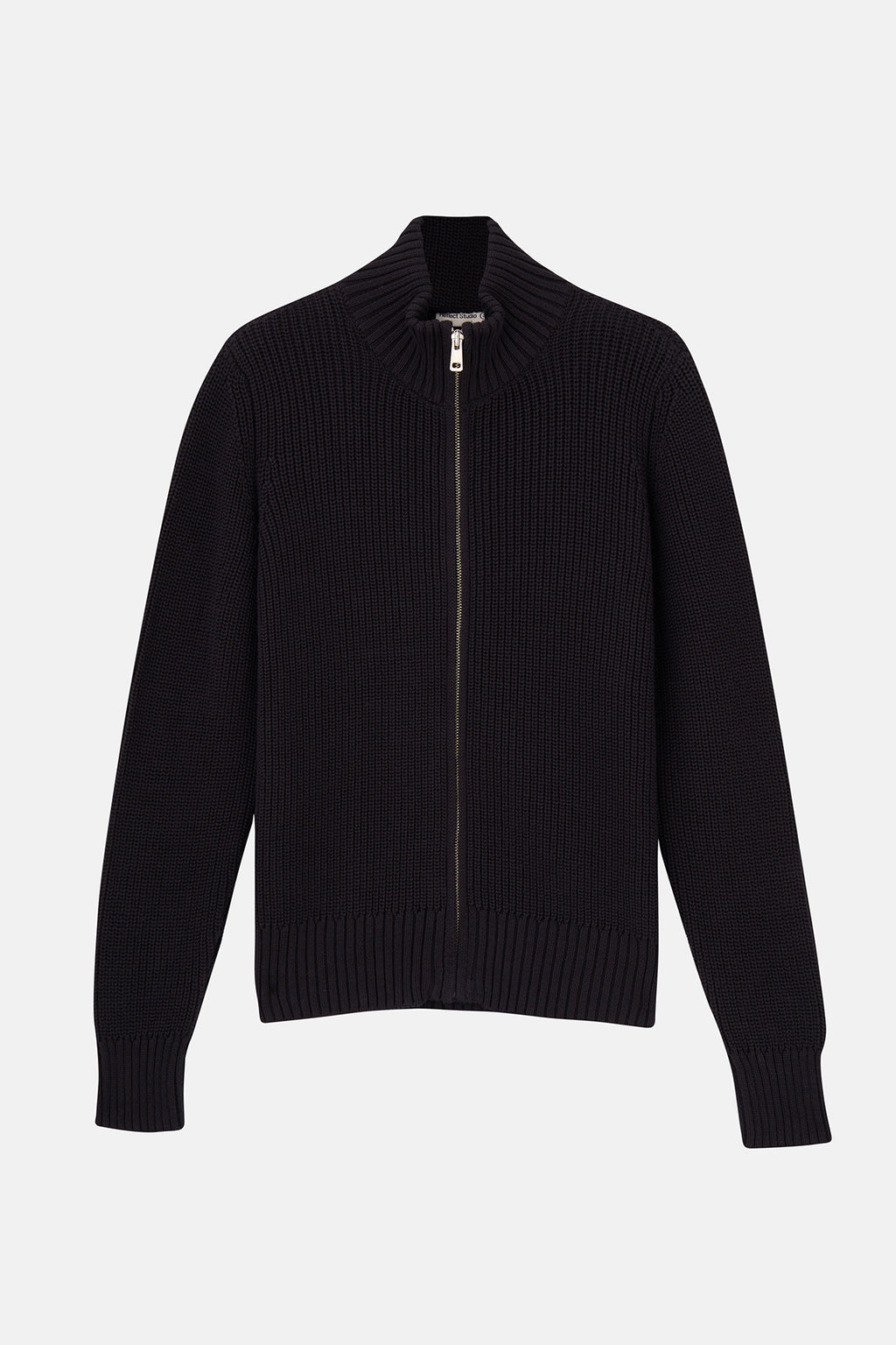 S Logo Full-Zip Triko - Siyah