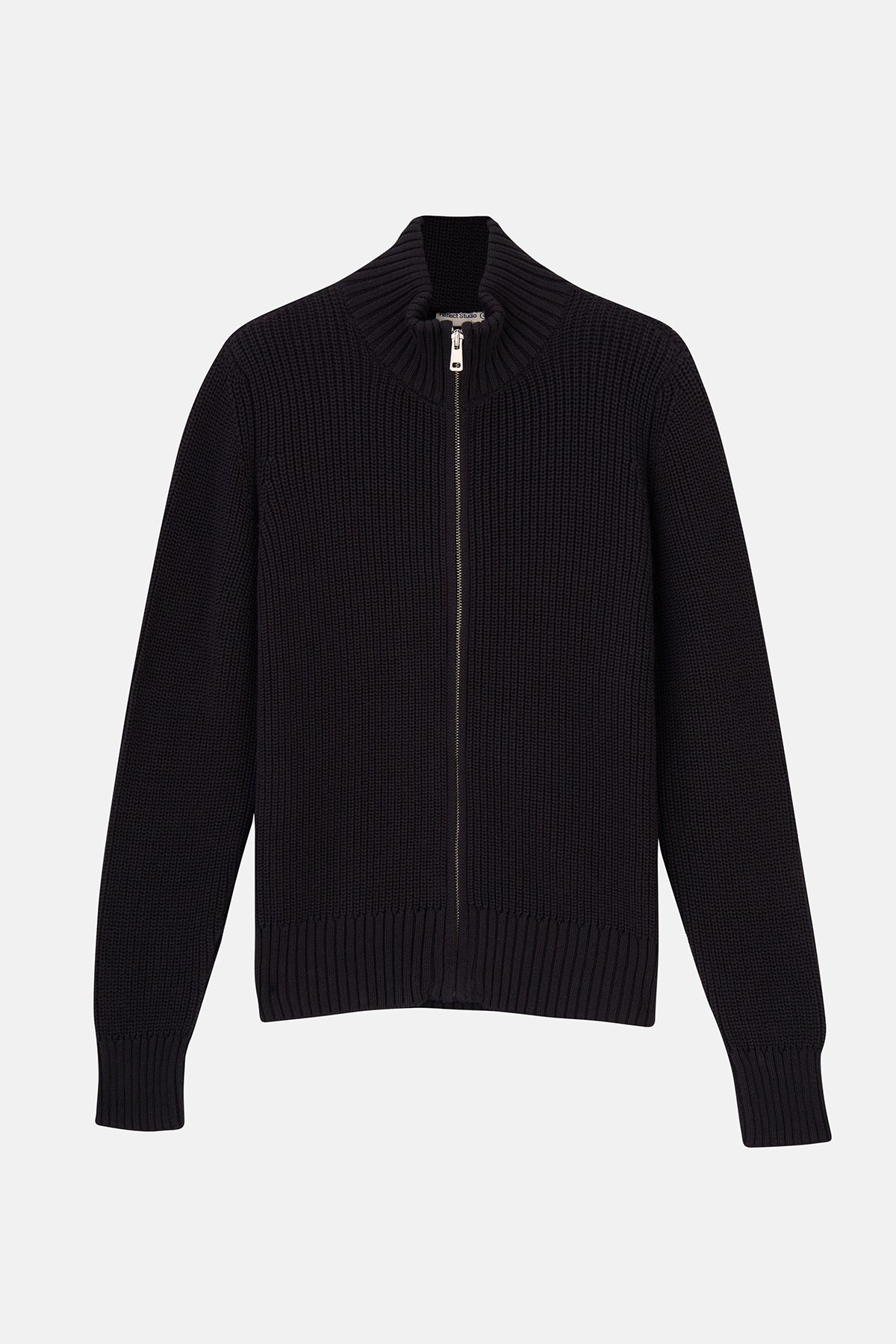 S Logo Full-Zip Triko - Siyah