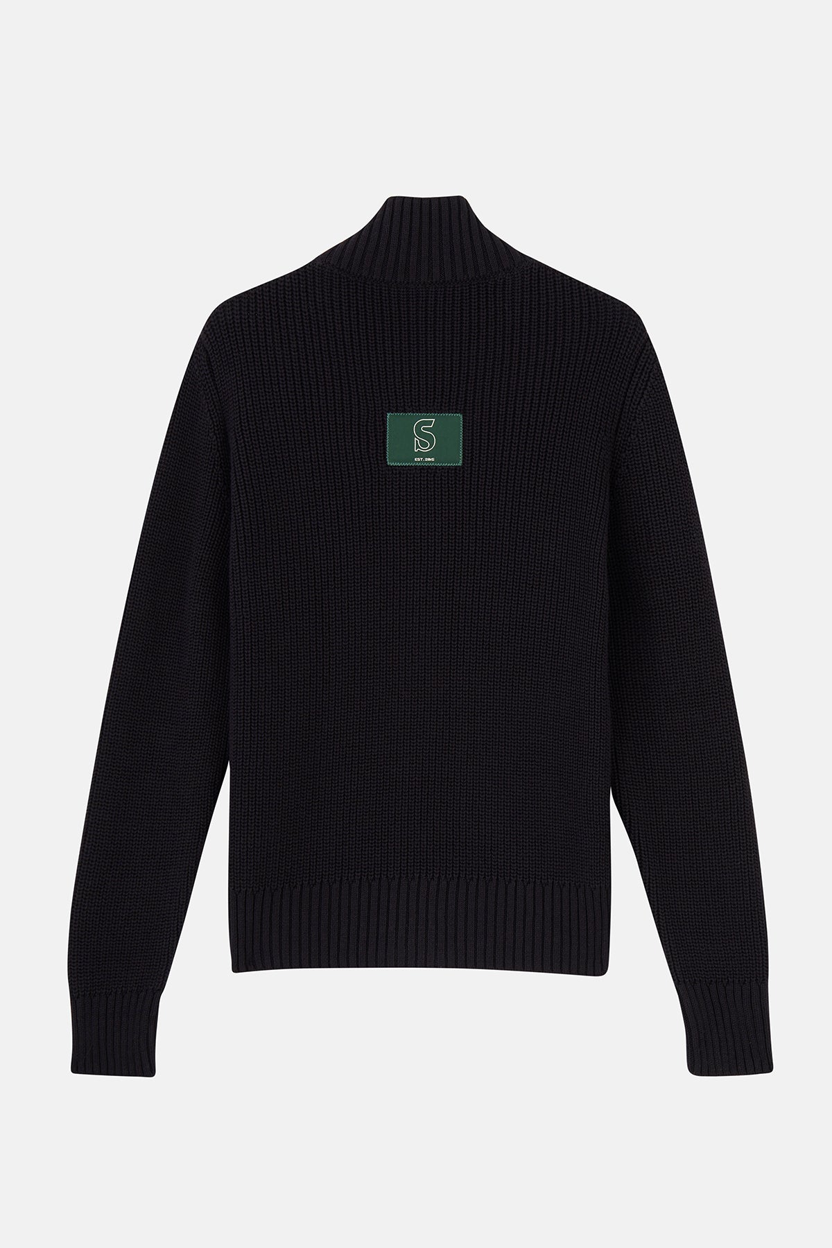 S Logo Full-Zip Triko - Siyah