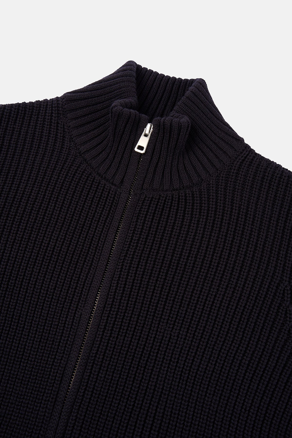 S Logo Full-Zip Triko - Siyah