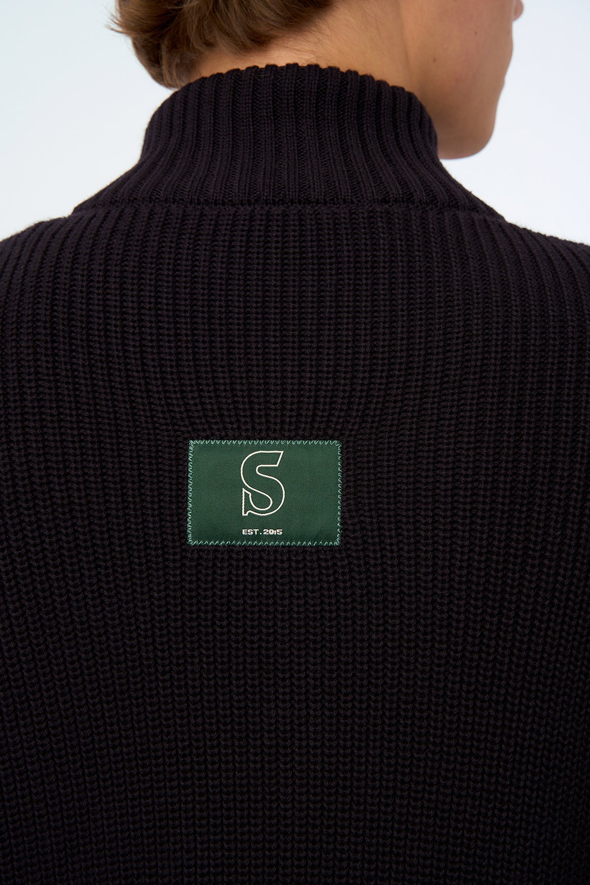 S Logo Full-Zip Triko - Siyah
