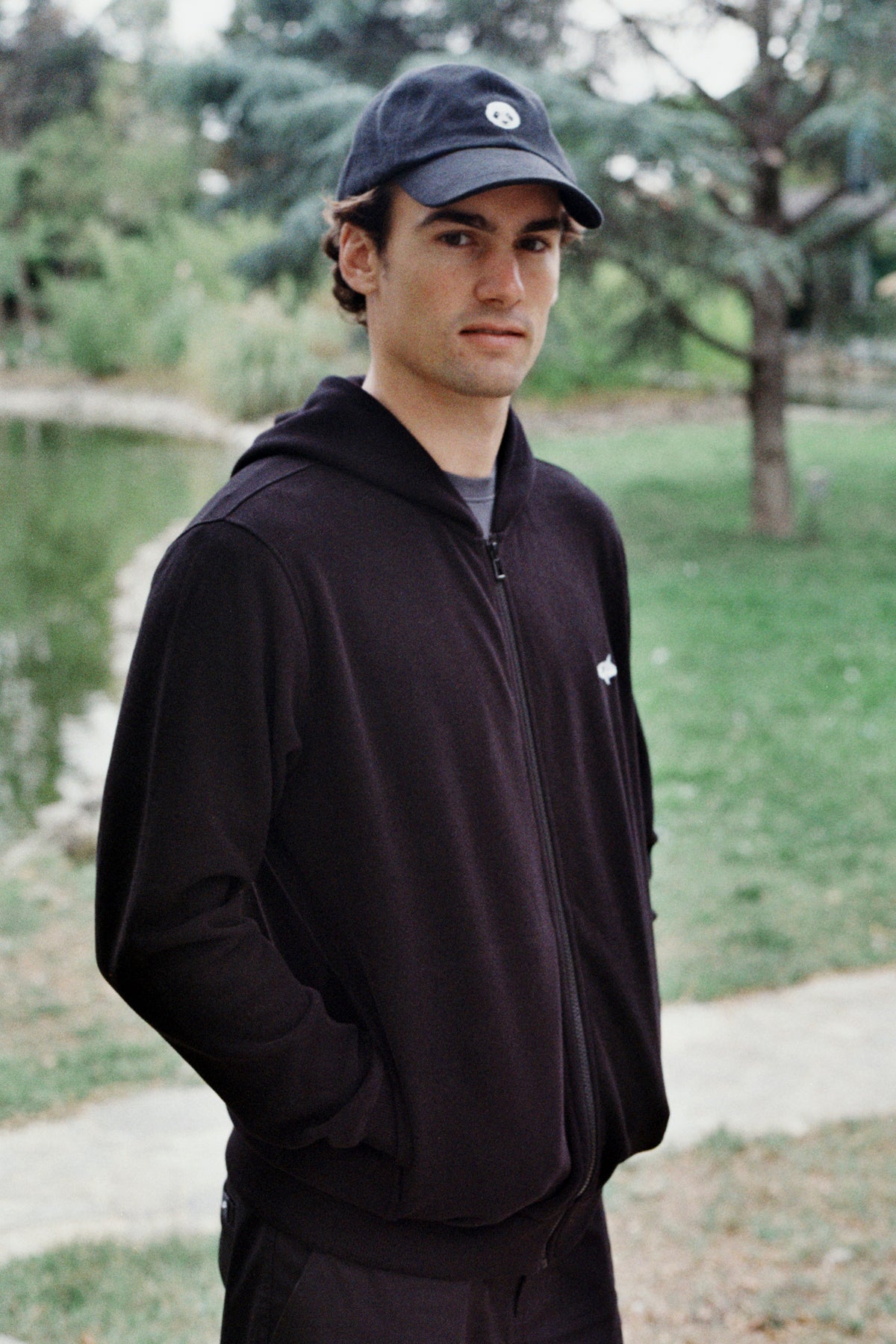Büyük Beyaz Köpekbalığı SuperSoft Full Zip Hoodie - Siyah