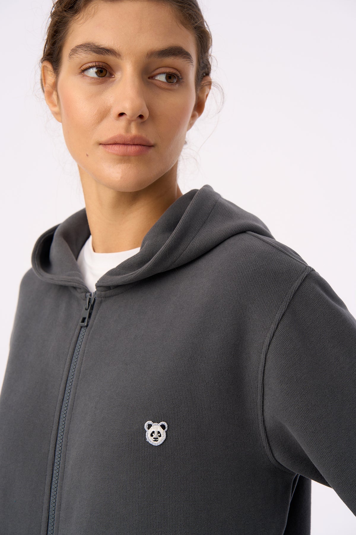 Panda SuperSoft Full Zip Hoodie - Antrasit