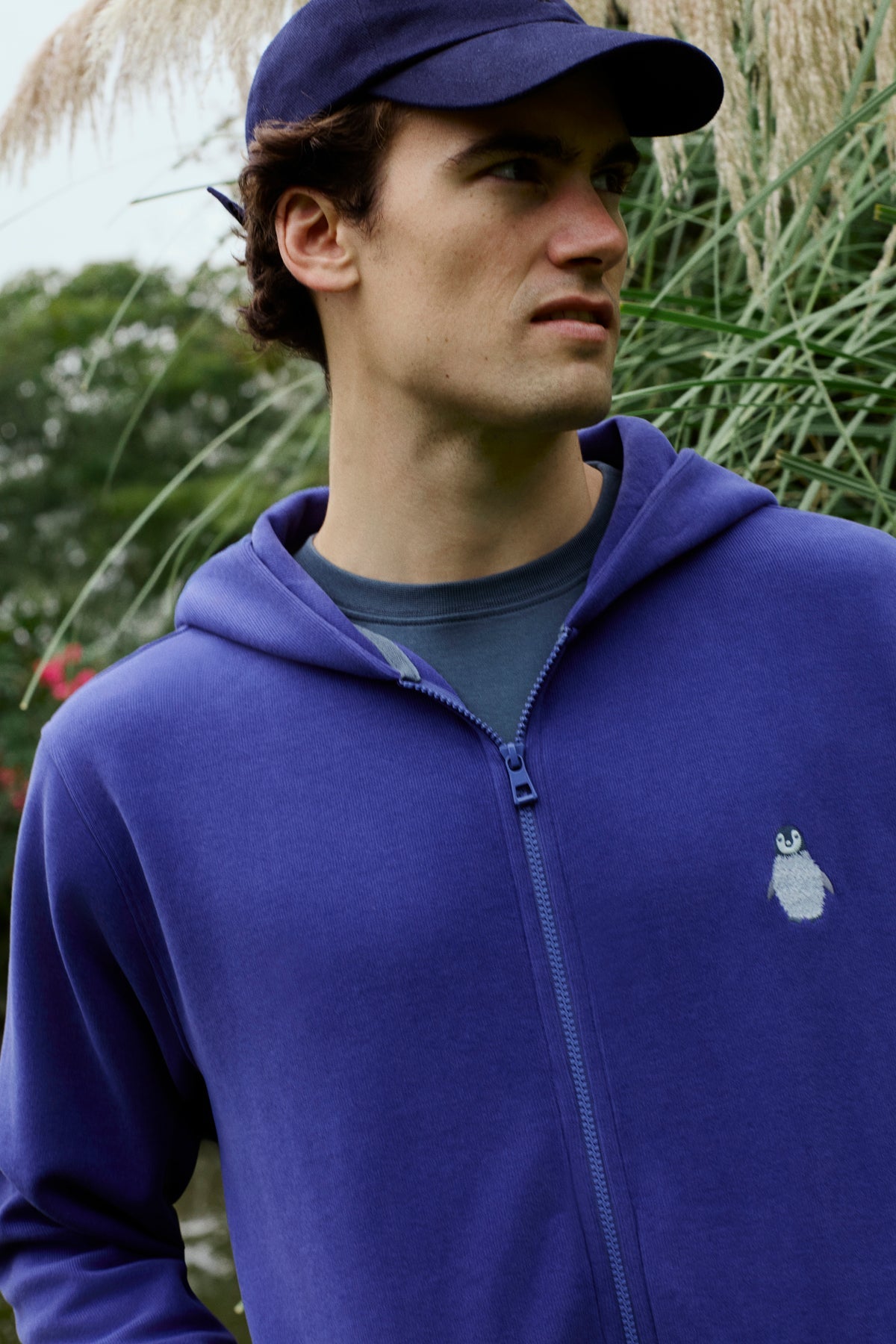 Yavru İmparator Penguen SuperSoft Full Zip Hoodie - Mor