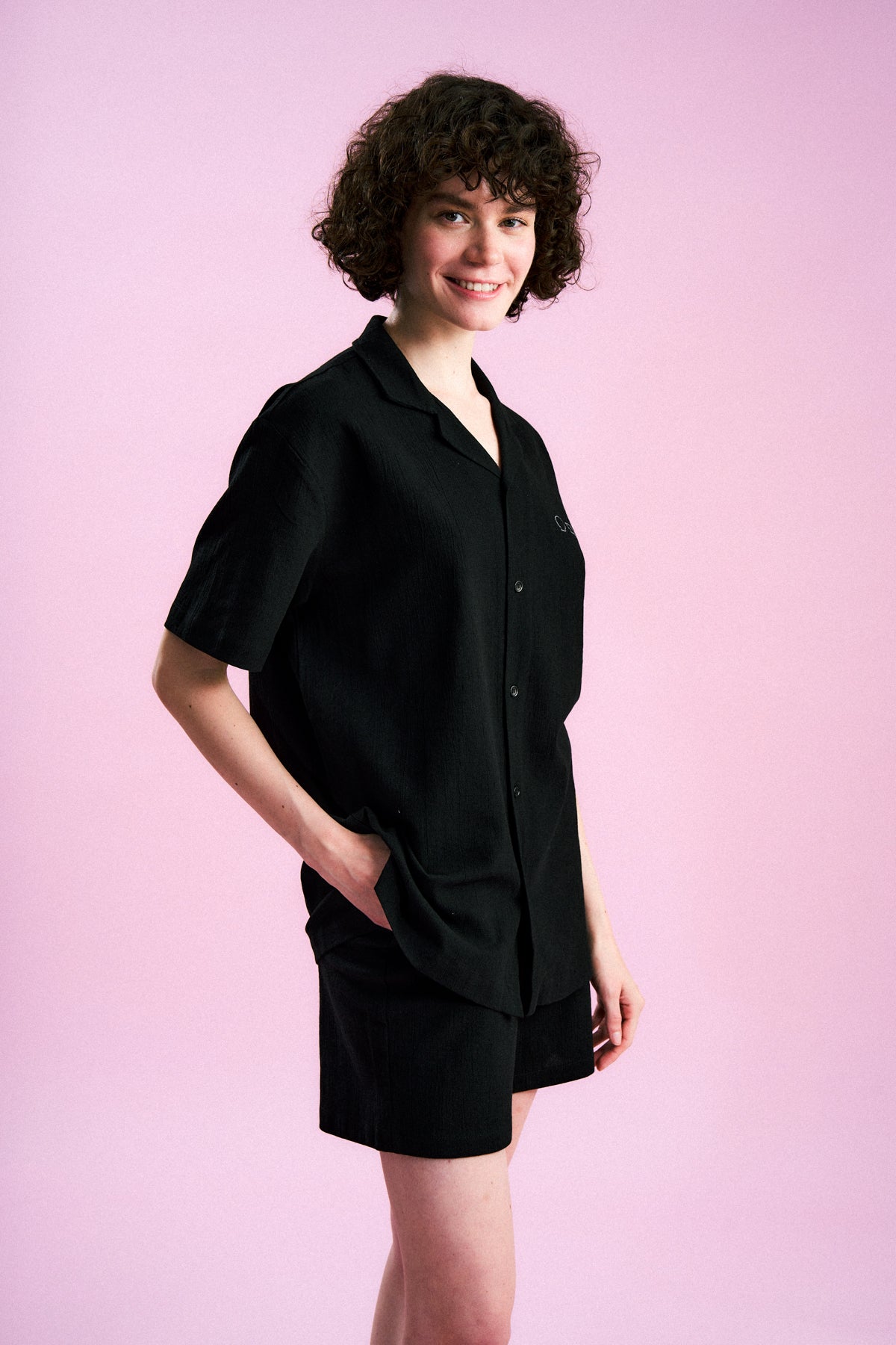 Deniz Kabukları Müslin Gömlek - Siyah