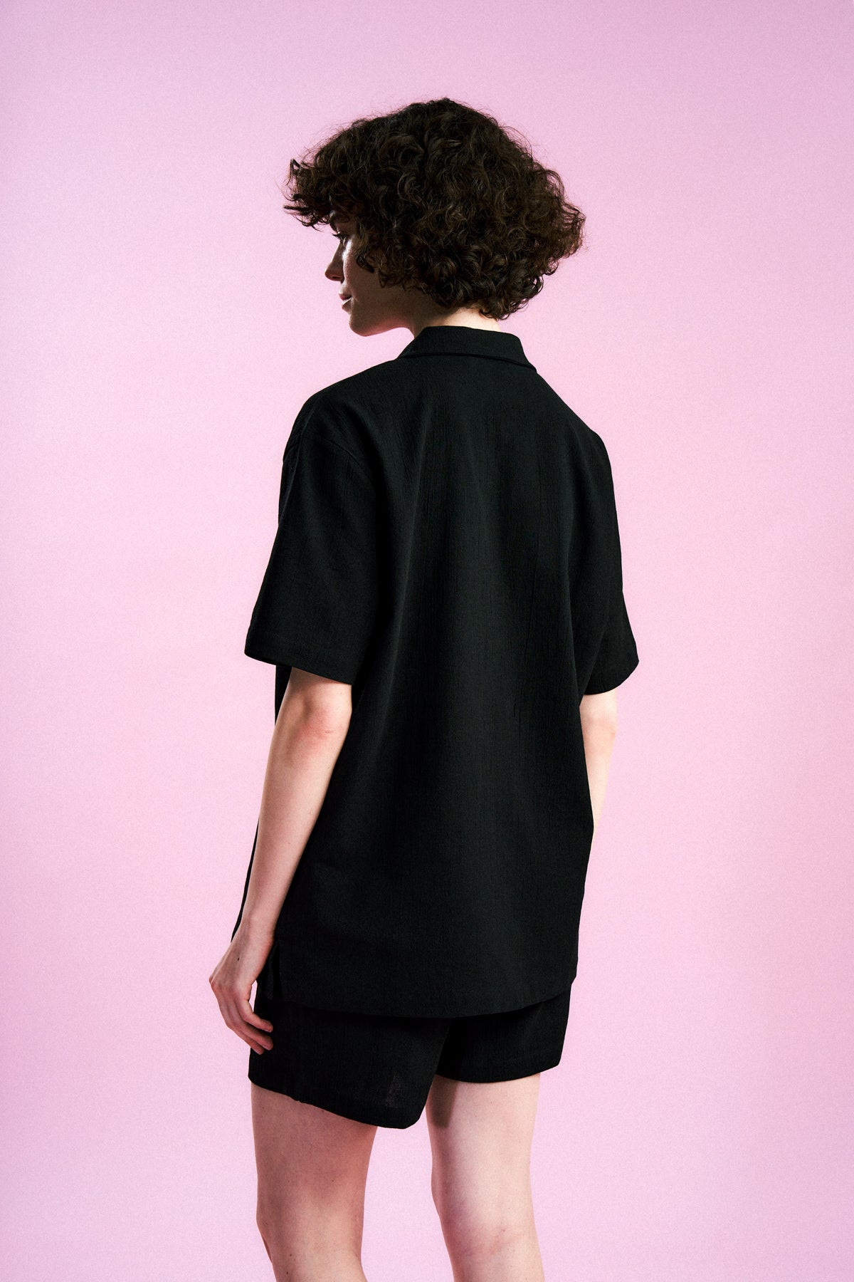 Deniz Kabukları Müslin Gömlek - Siyah