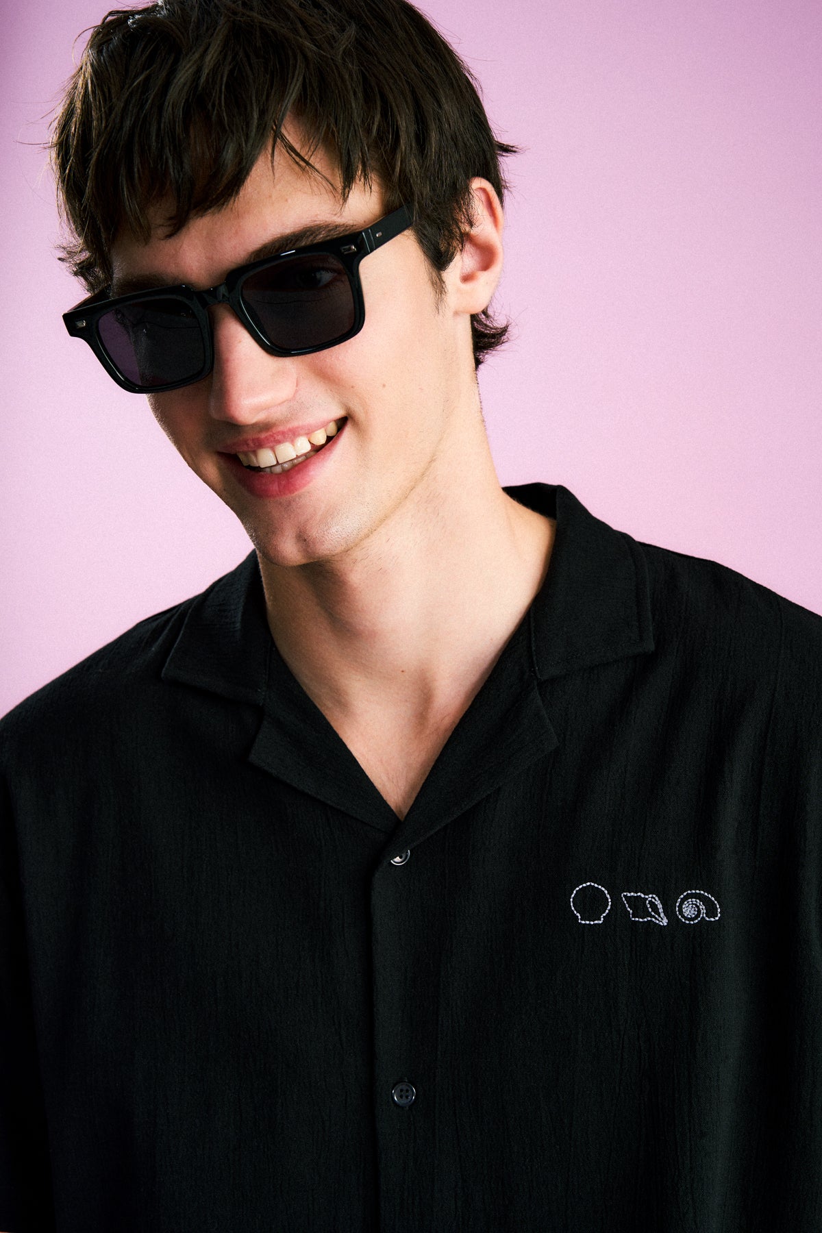 Deniz Kabukları Müslin Gömlek - Siyah