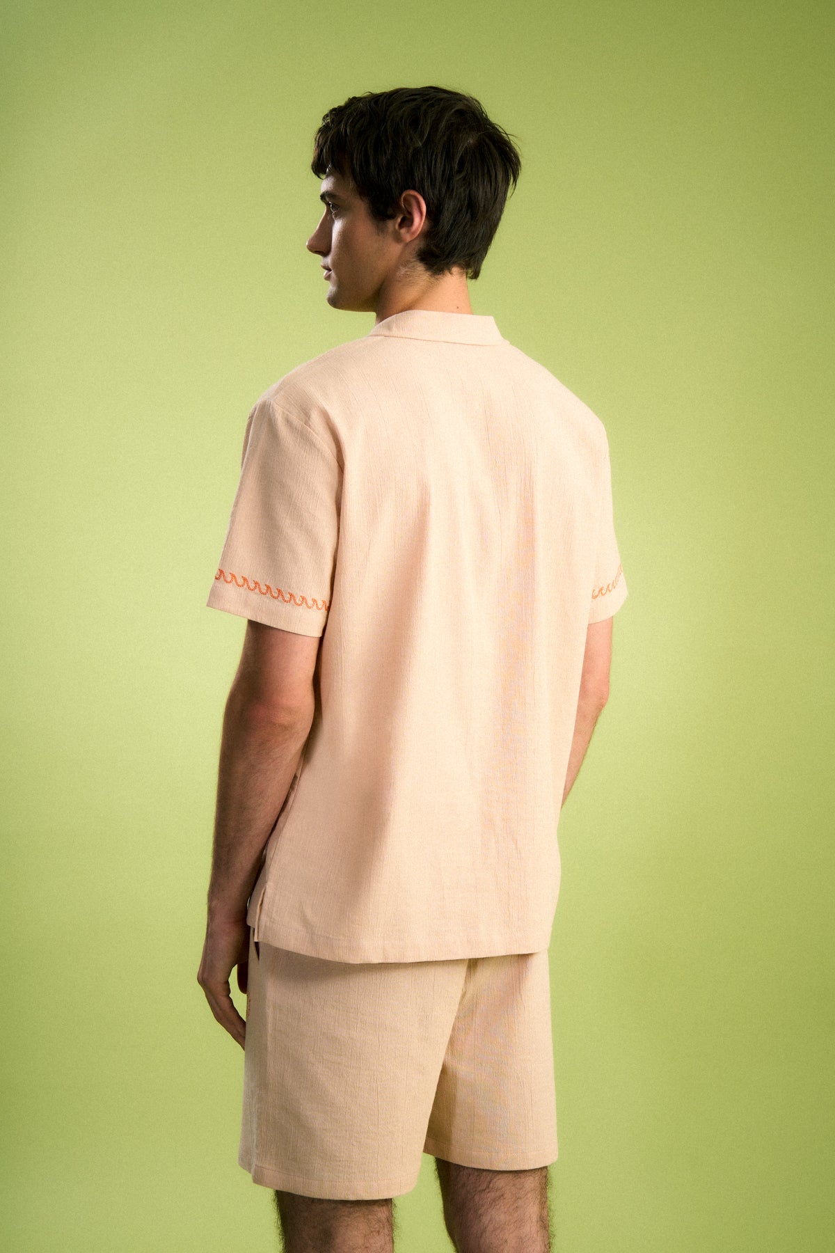 Güneş ve Dalga Müslin Gömlek - Bej