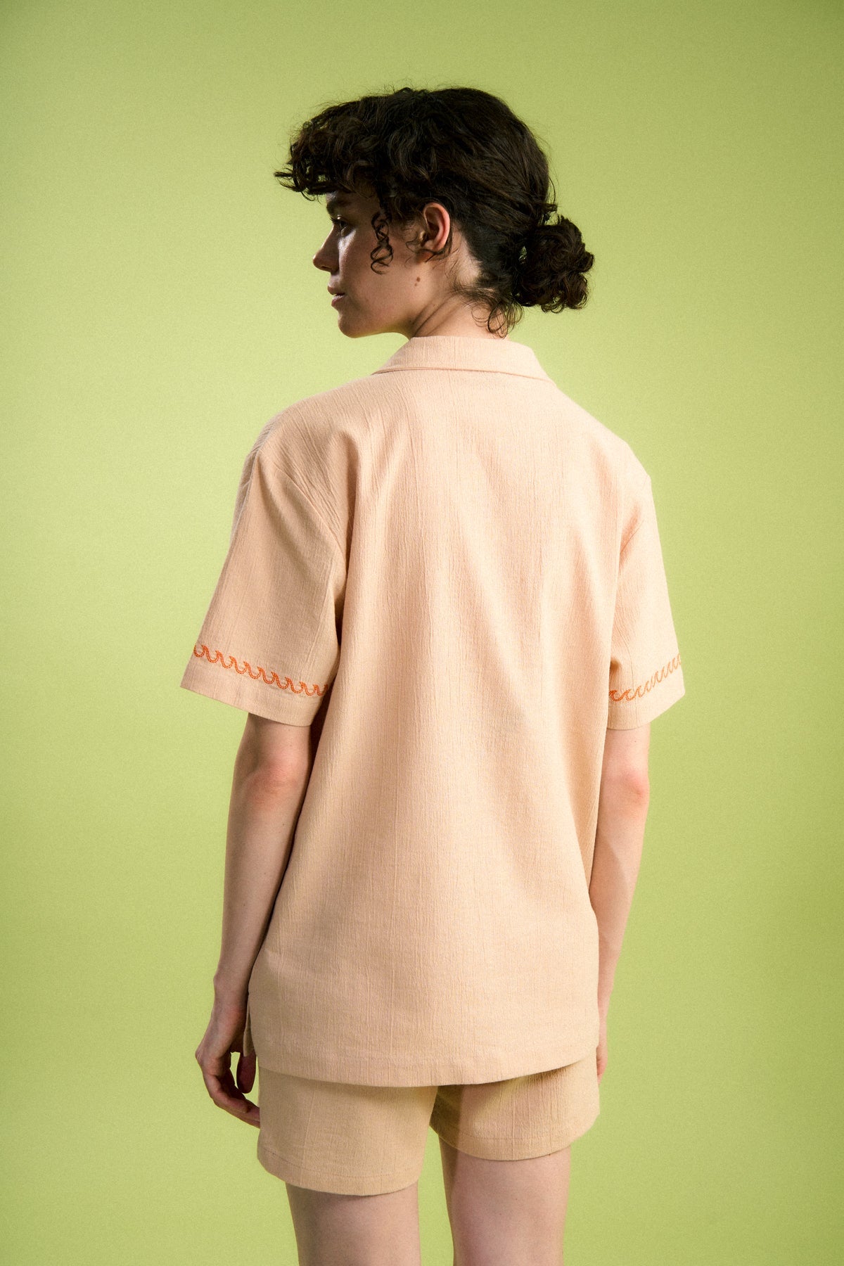 Güneş ve Dalga Müslin  Gömlek - Bej