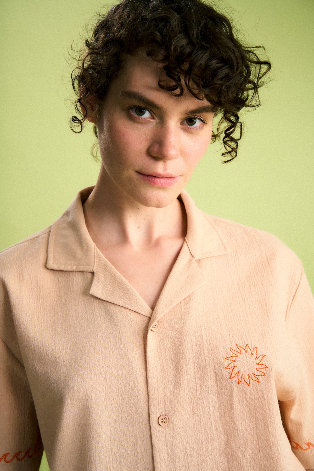 Güneş ve Dalga Müslin Gömlek - Bej