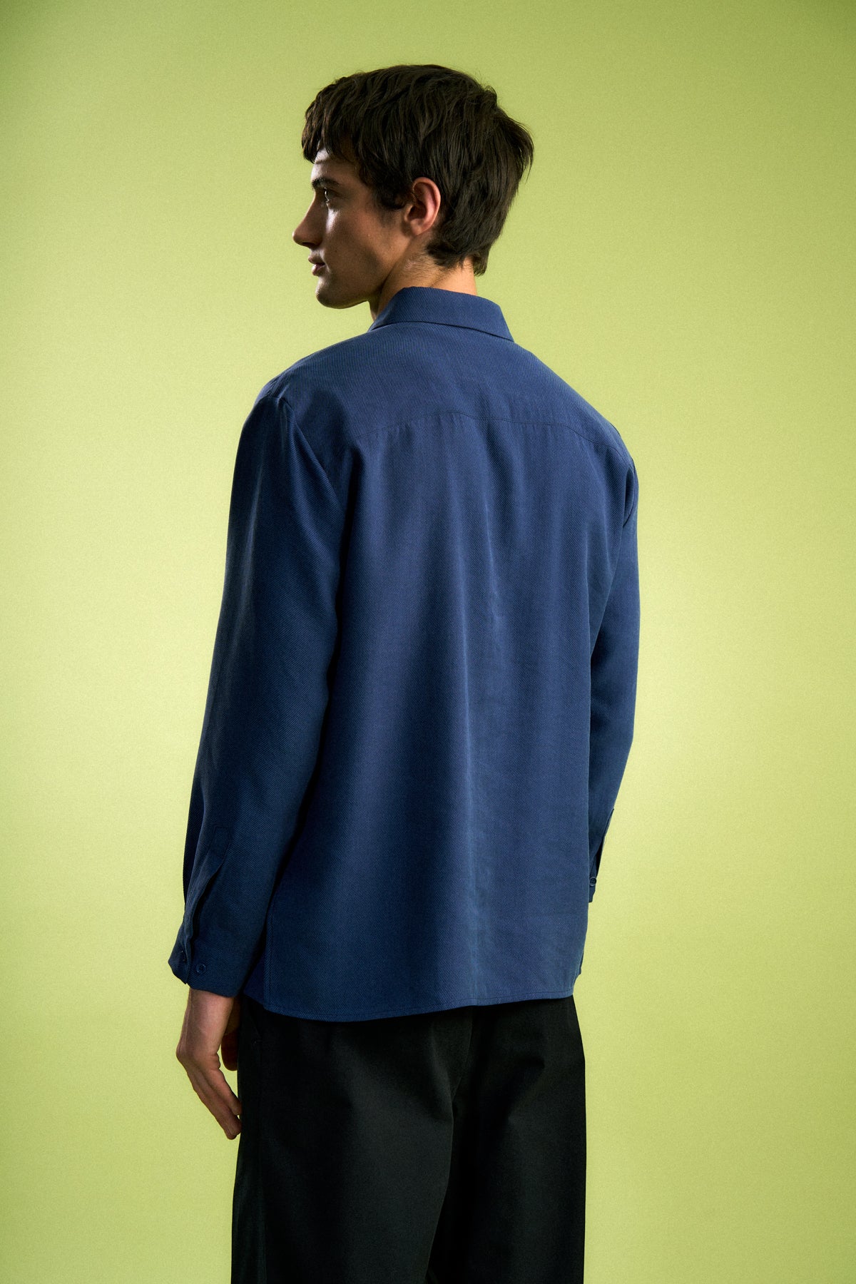 Basic TENCEL™ Uzunkollu Gömlek - Lacivert