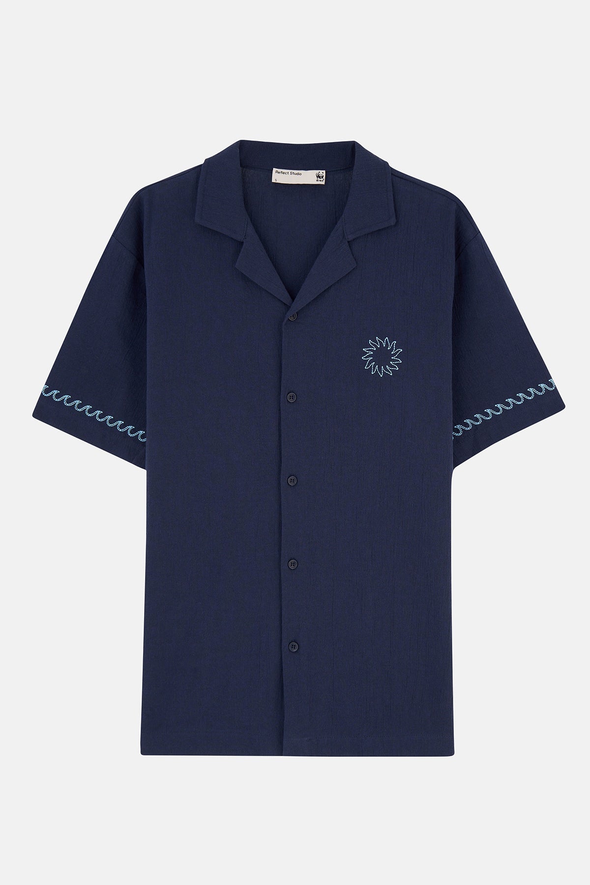 Güneş ve Dalga Müslin Gömlek - Lacivert