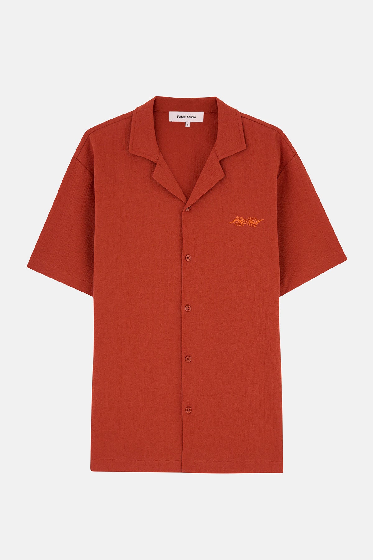 Çiçek Müslin Gömlek - Kiremit