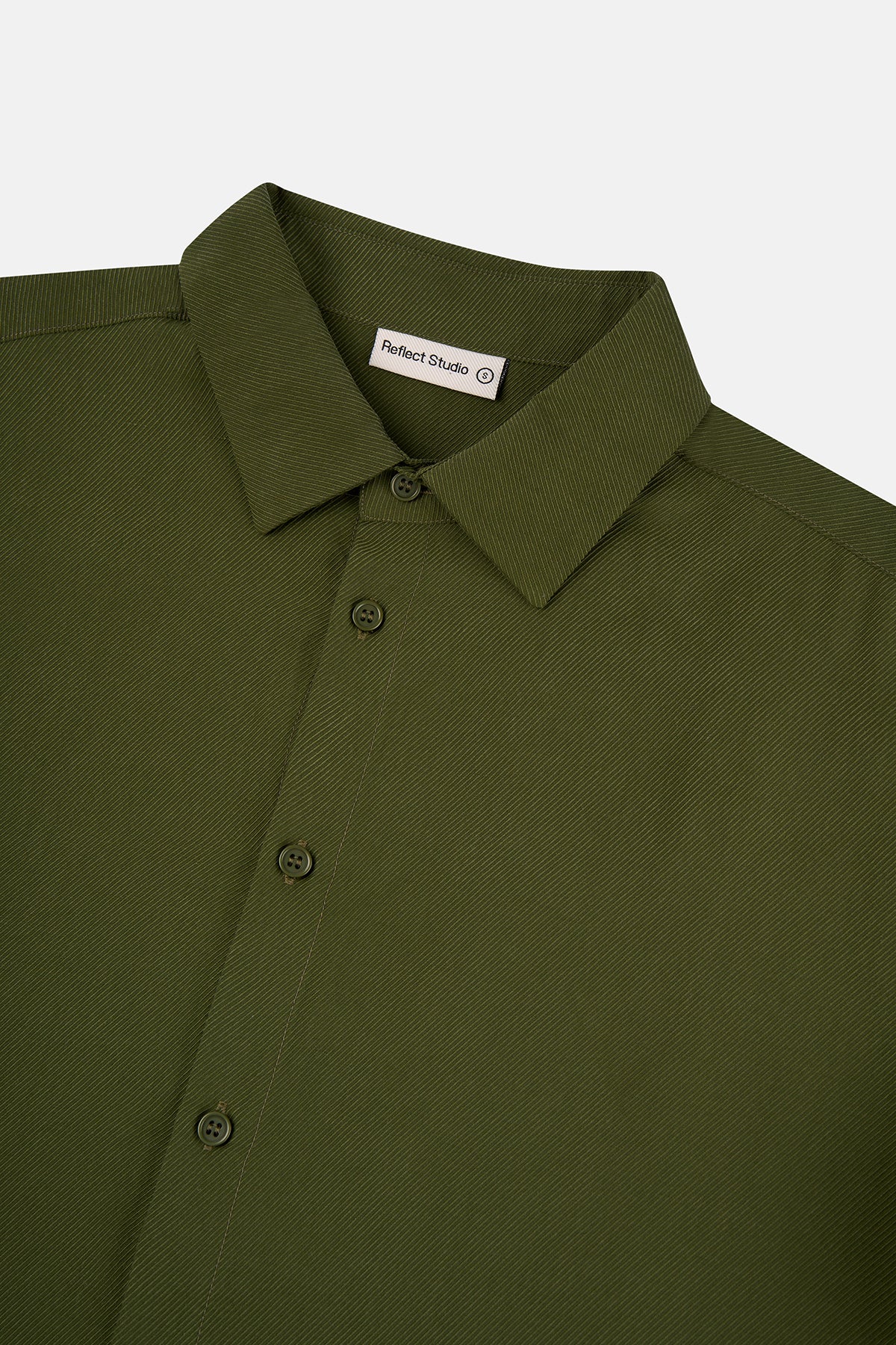 Basic TENCEL™ Uzunkollu Gömlek - Haki