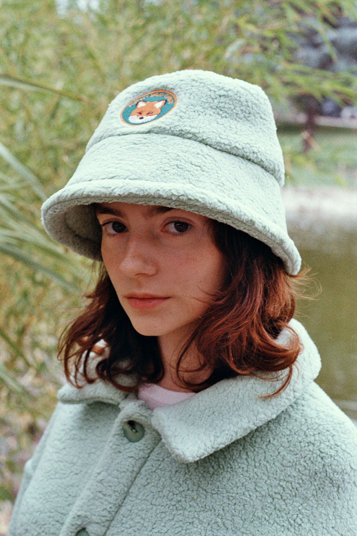 Kızıl Tilki Sherpa Şapka - Mint Yeşili