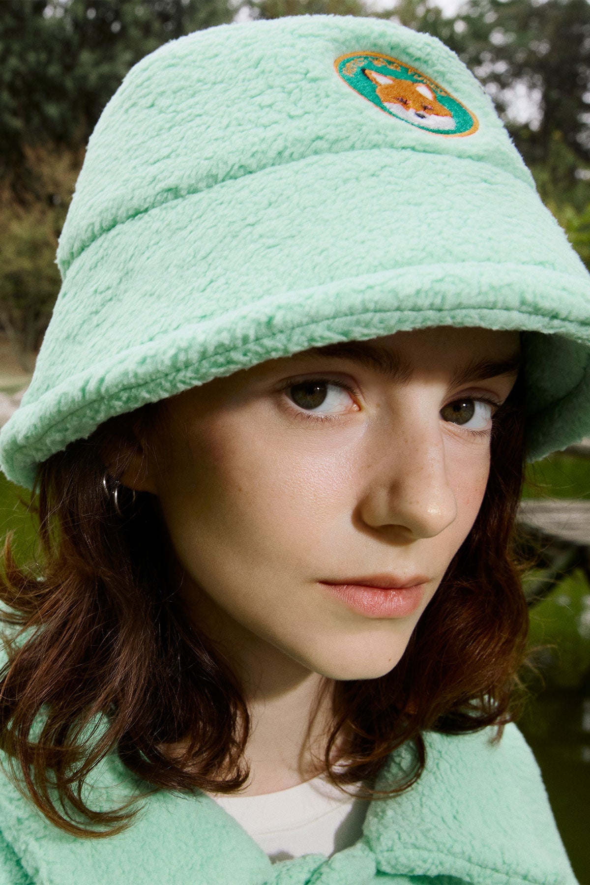 Kızıl Tilki Sherpa Şapka - Mint Yeşili