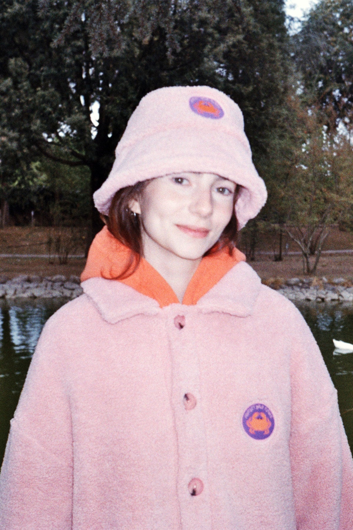 Yengeç Sherpa Şapka - Pembe