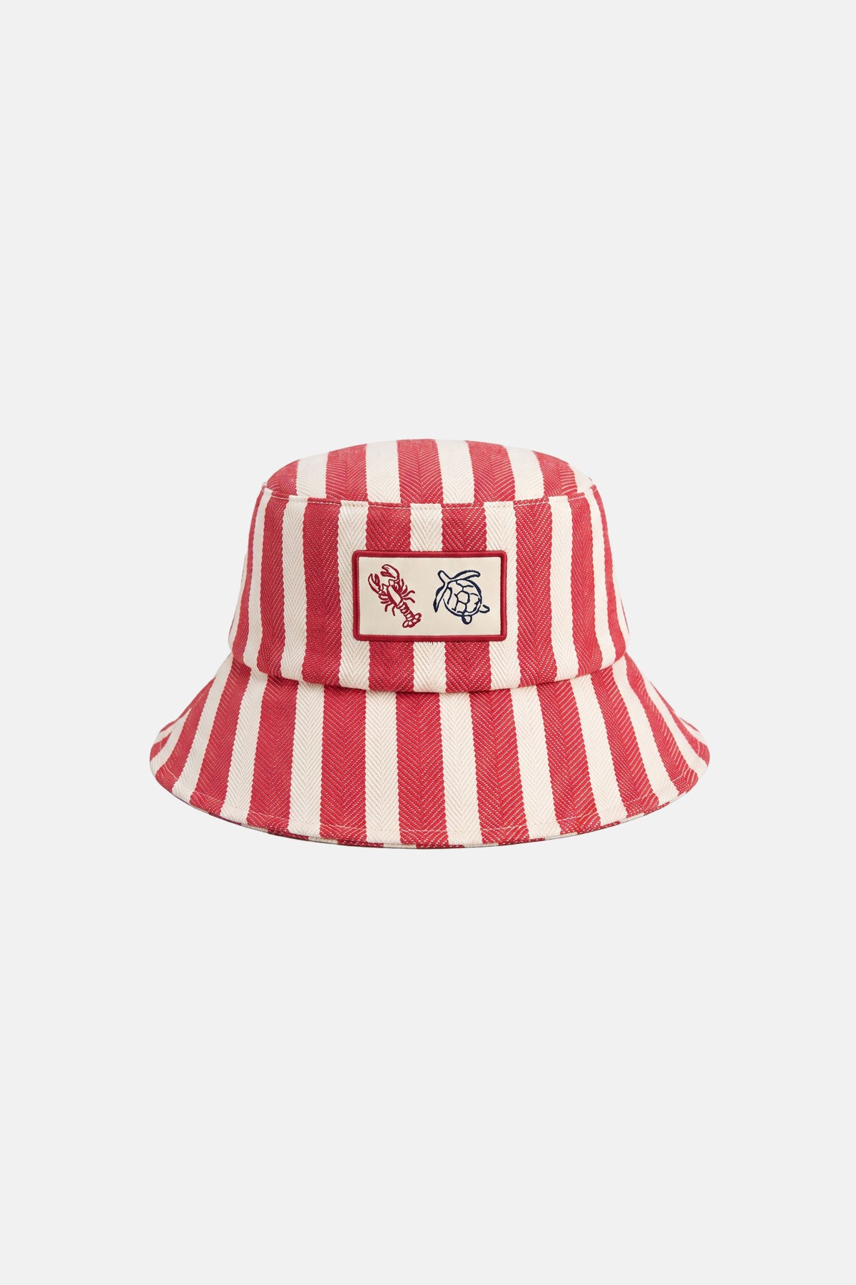 Resort Herringbone Bucket Hat - Kırmızı