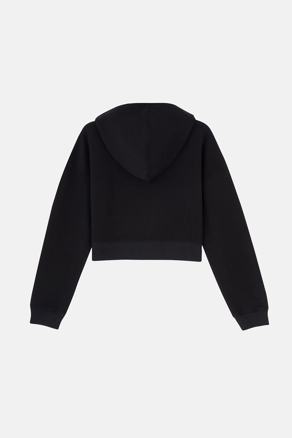 Panda SuperSoft Crop Hoodie - Siyah