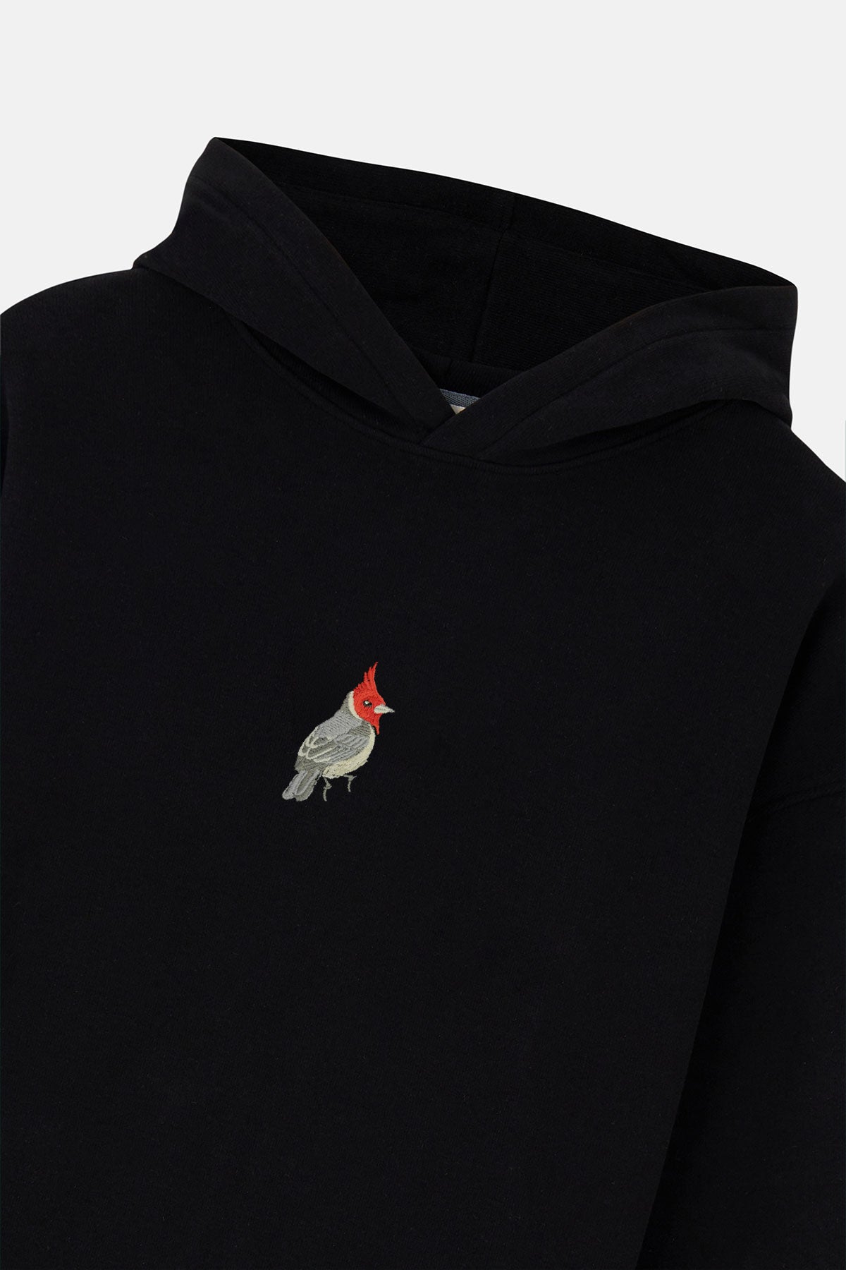 Kırmızı Tepeli Kardinal SuperSoft Hoodie - Siyah